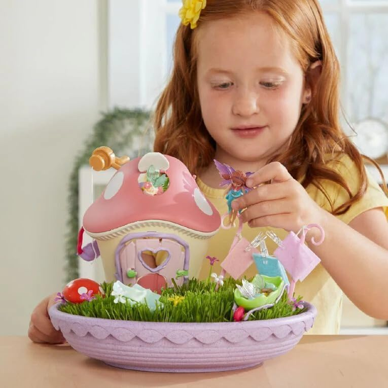 My Fairy Garden Nursery Garden, Grow a Mini Garden for Fairy Luna and 3 Fairy Babies, Includes 1 Large Planter and 2 Types of Fast-Growing Seeds, Decorate with Accessories