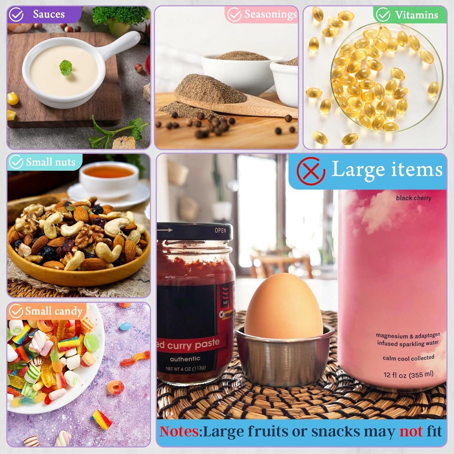 6X1.6 Oz Salad Dressing Containers with Lids, Small Leakproof Reusable Stainless Steel Salad Dressing Container to Go for Lunch Boxes,Sauce Containers, Picnics,Travel Meal Prep and Kitchen Storage. image number 6