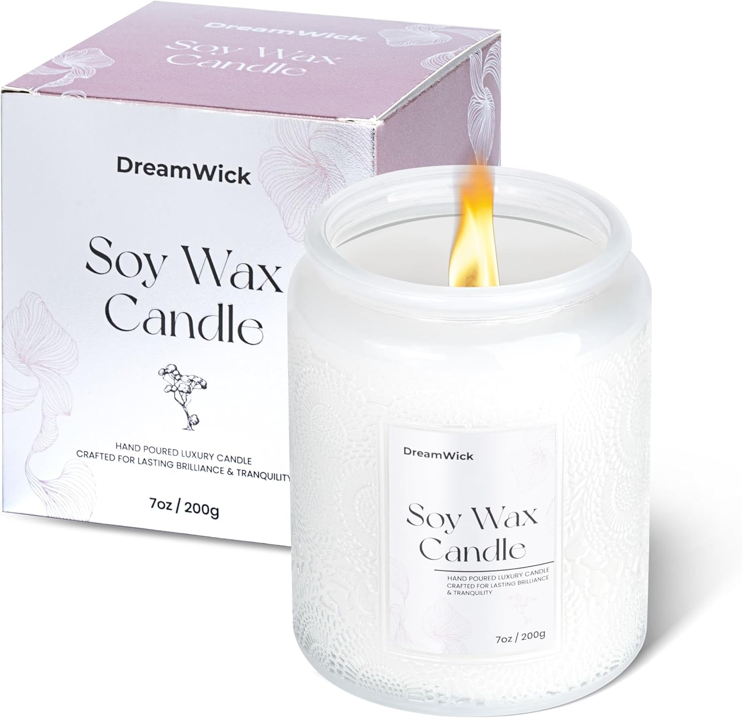 Dreamwick Highly Scented Candle &ndash; Natural Soy Wax Candle in Stylish Jar (200 G / 7 Oz) &ndash; Aromatherapy Candles for Relaxation and Home D&eacute;cor &ndash; Perfect for Living Room or Bedroom (Sea Salt & Sage) image number 3
