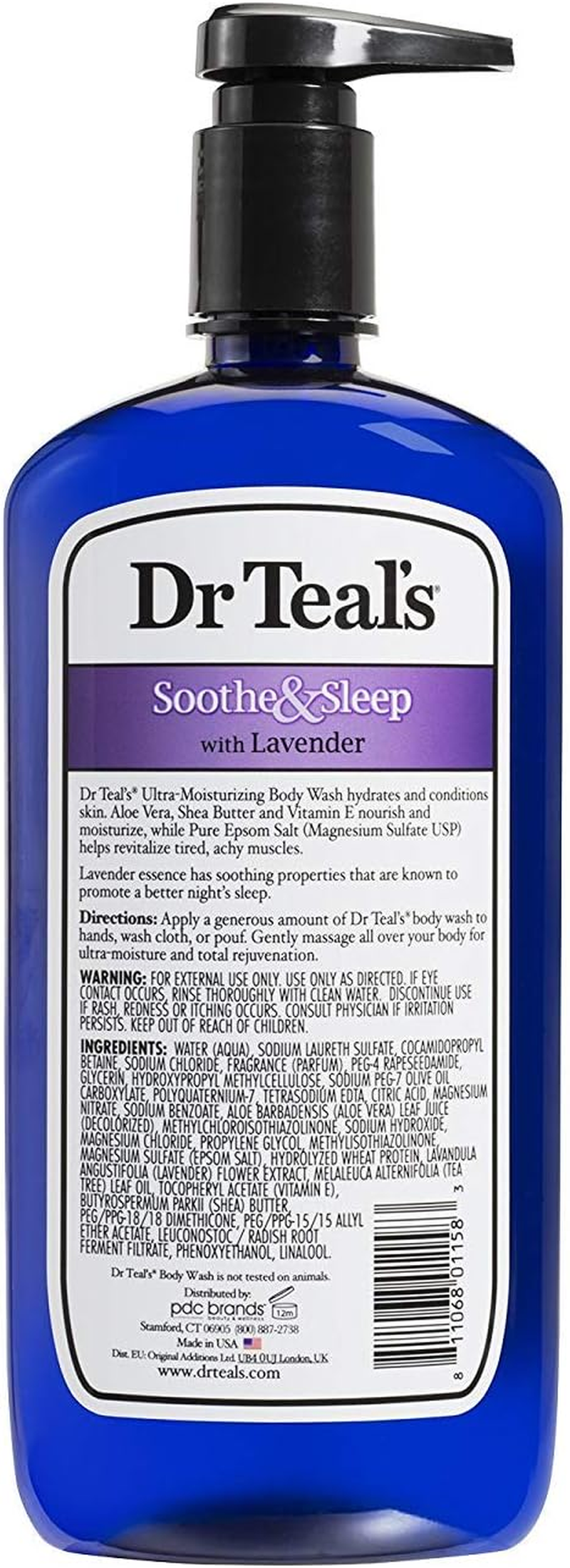 Dr Teal'S Pure Epsom Salt Body Wash Soother & Moisturize with Lavender 24 Oz (Pack of 6) image number 1