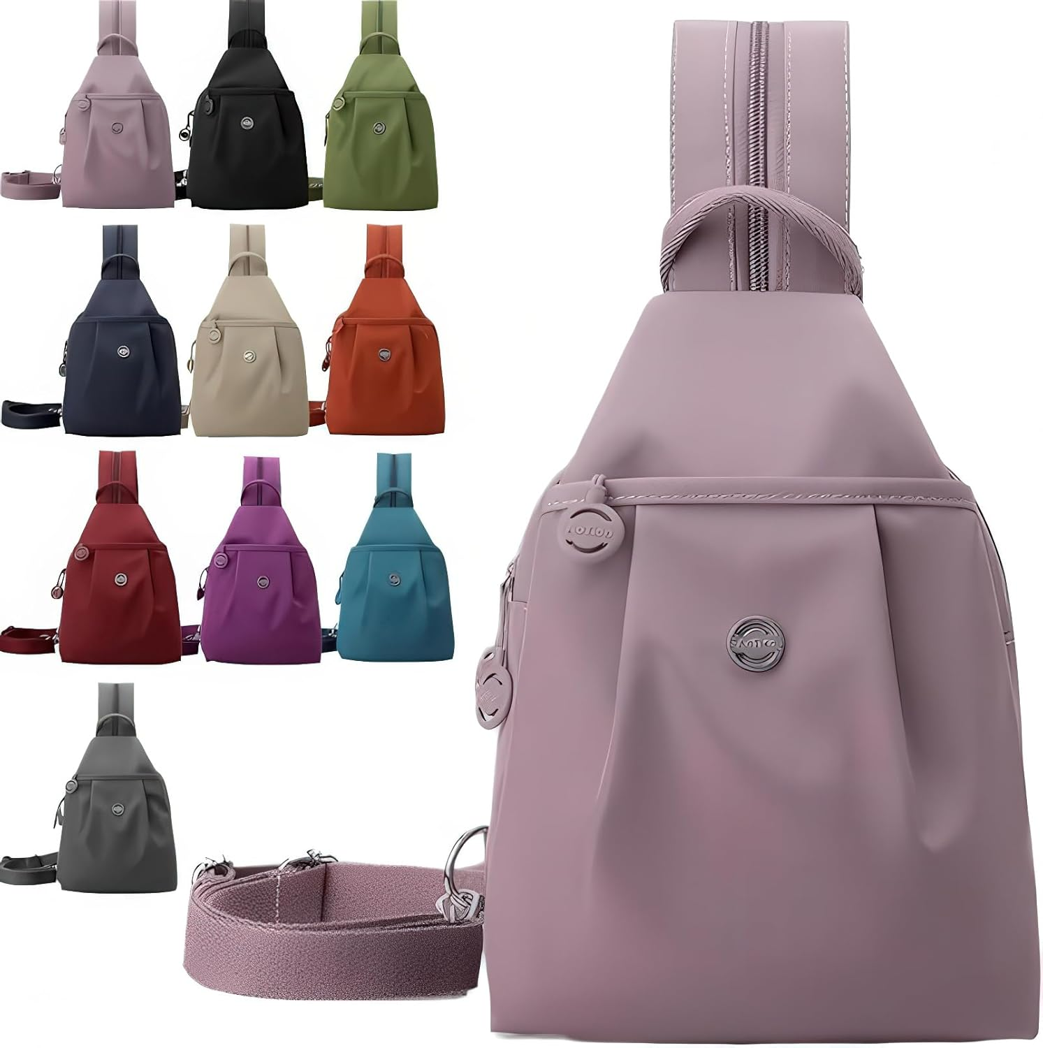 Waterproof 2-Way Commuter Bag - Convertible 3-In-1 Travel Tote/Backpack/Crossbody, Anti-Theft Hidden Pockets, Oxford Fabric image number 5