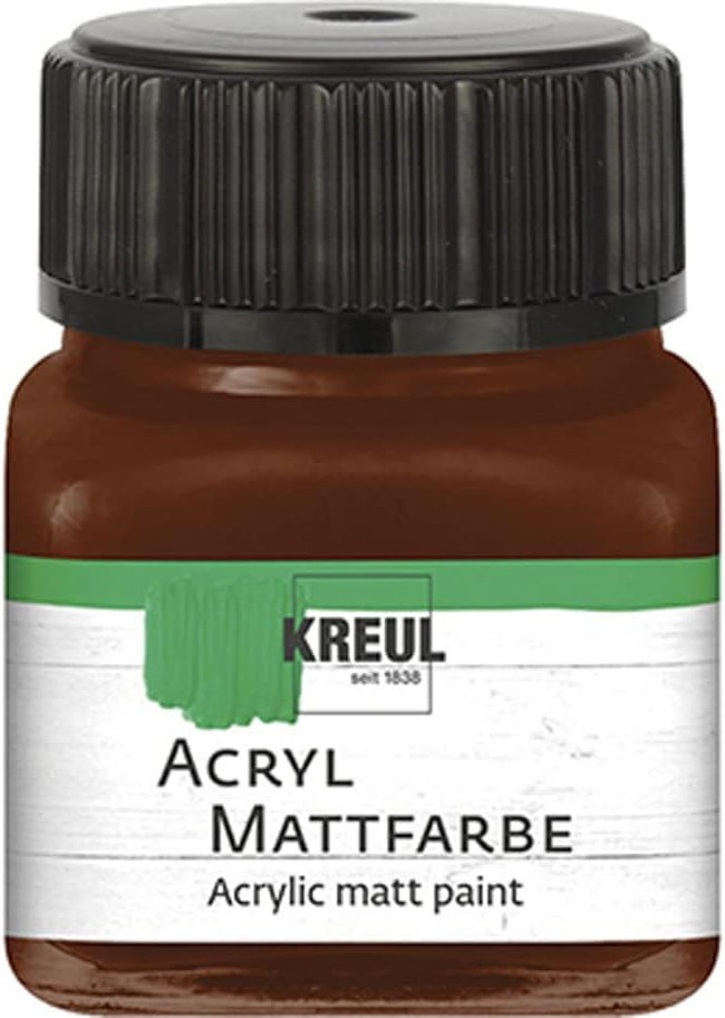 Kreul Acrylic Matt Paint, Creamy Opaque, Quick-Drying Water-Based, Suitable for Many Different Surfaces, in 50 Ml Glass, Silver