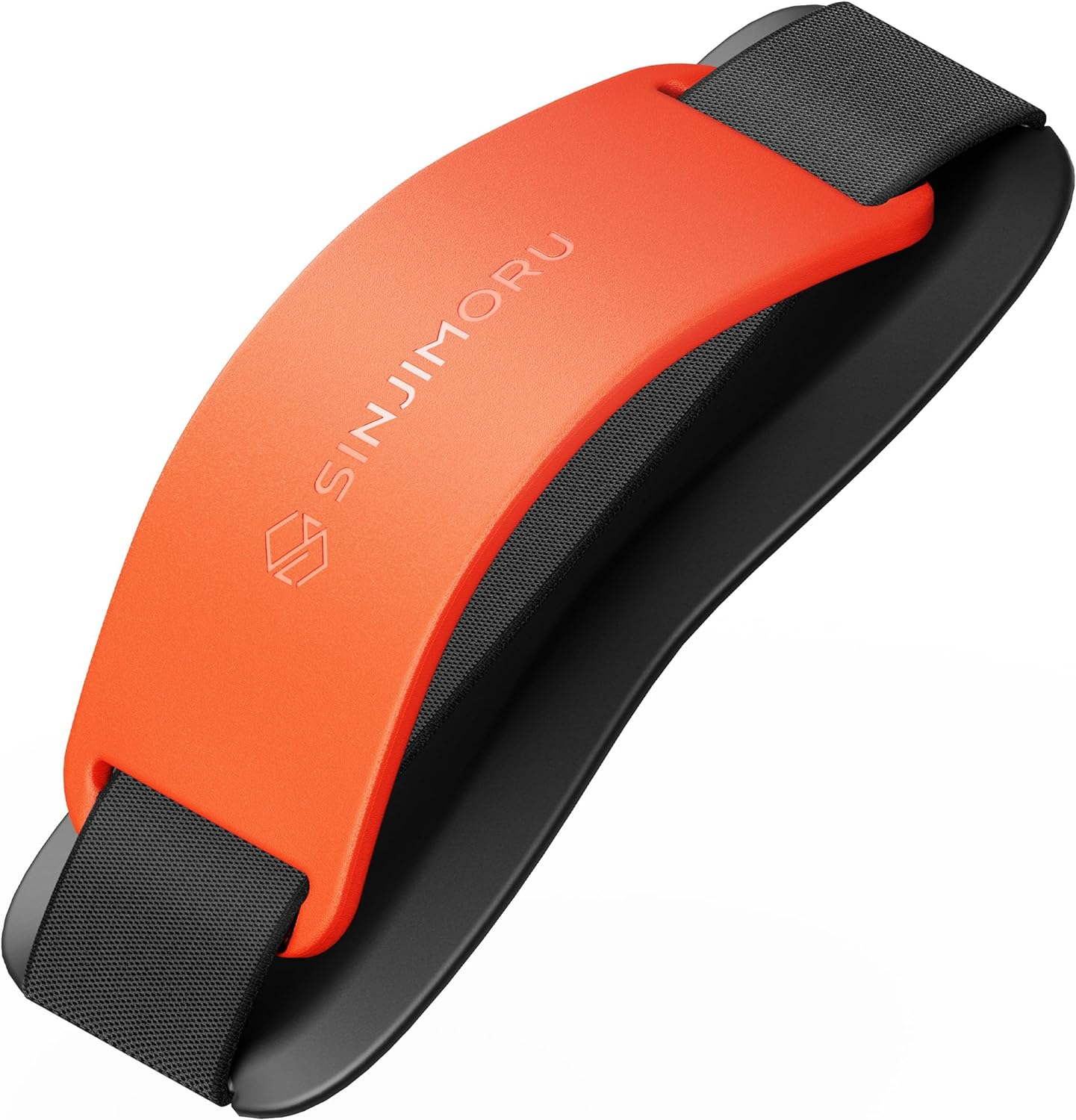 Sinjimoru Silicone Mobile Phone Grip with Stand, Cell Phone Stand for Desk & Secure Iphone Holder Strap for All Smartphone. Sinji Grip Silicone Black