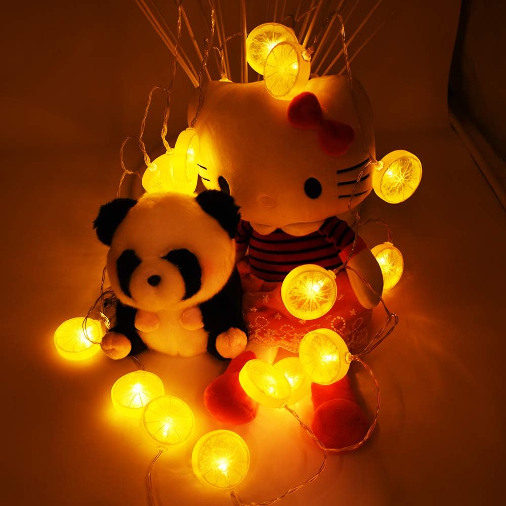 Ghost Baby Kids Cute Lemon Lamp Room Light Corridor Decor Small Night Light (Warm White) Halloween Christmas Holiday String Lights 20 Lamps with Battery Powered Party Classroom Decorations image number 6