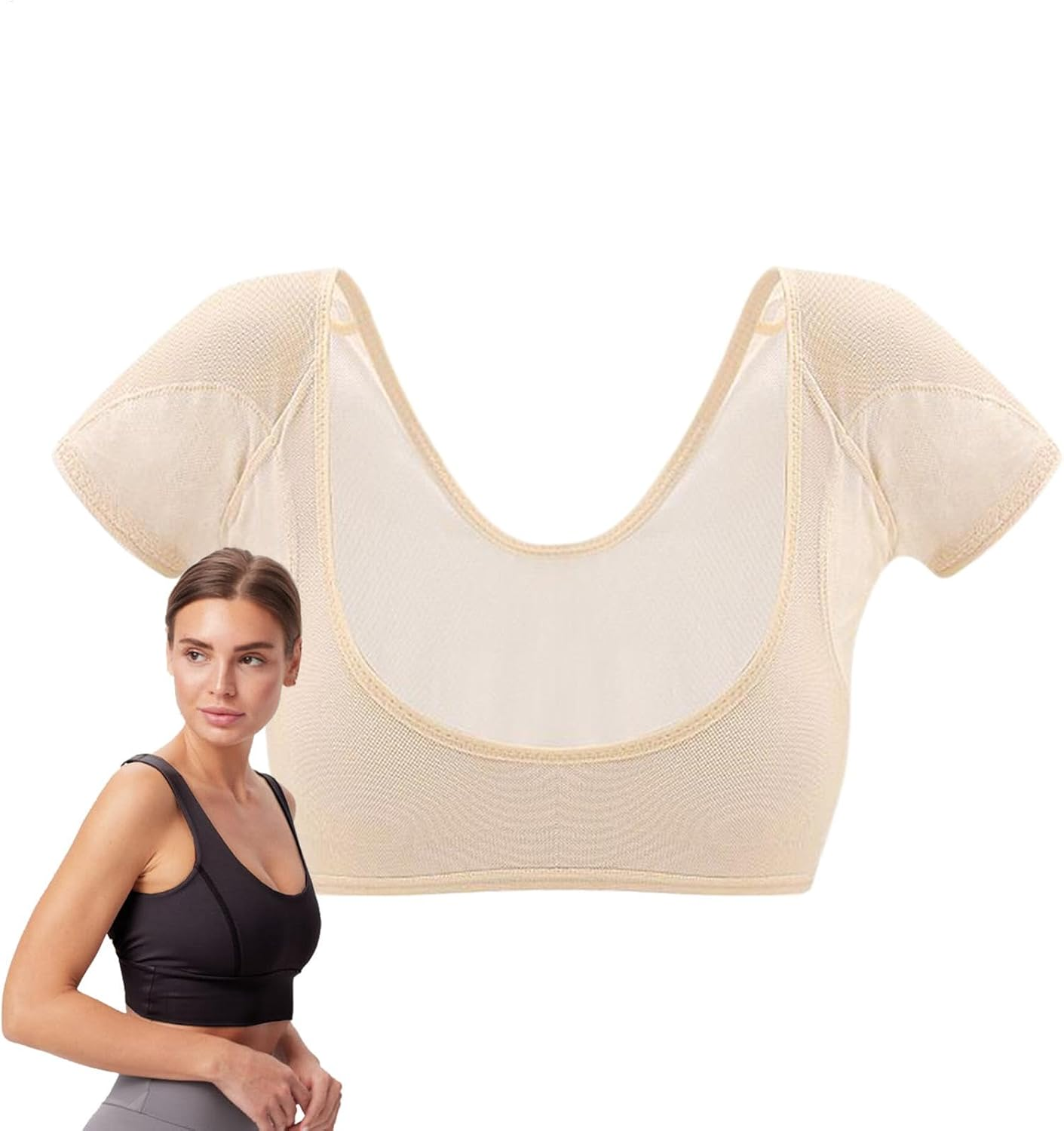 Underarm Sweat Vest | Armpit Sweat Proof Shirt,Washable Reusable Short Sleeve Vest, Breathable Quick Drying Guard Shield