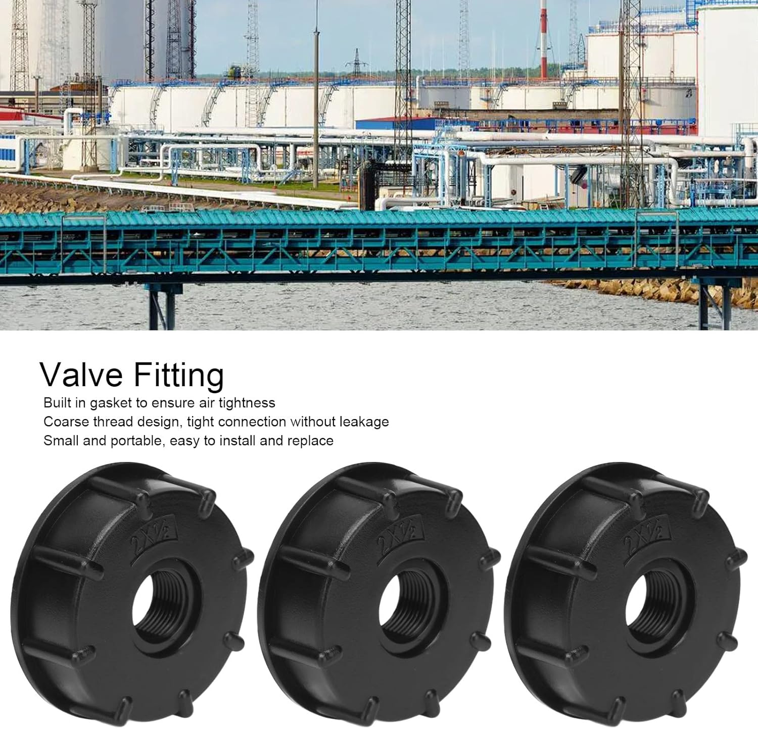 3Pcs IBC Tank Connector Drain Adapter Fitting with Standard Thread Leak Proof ABS Material for IBC Tanks Chemical Barrels Drain Adapter Fitting (G3/4) image number 6