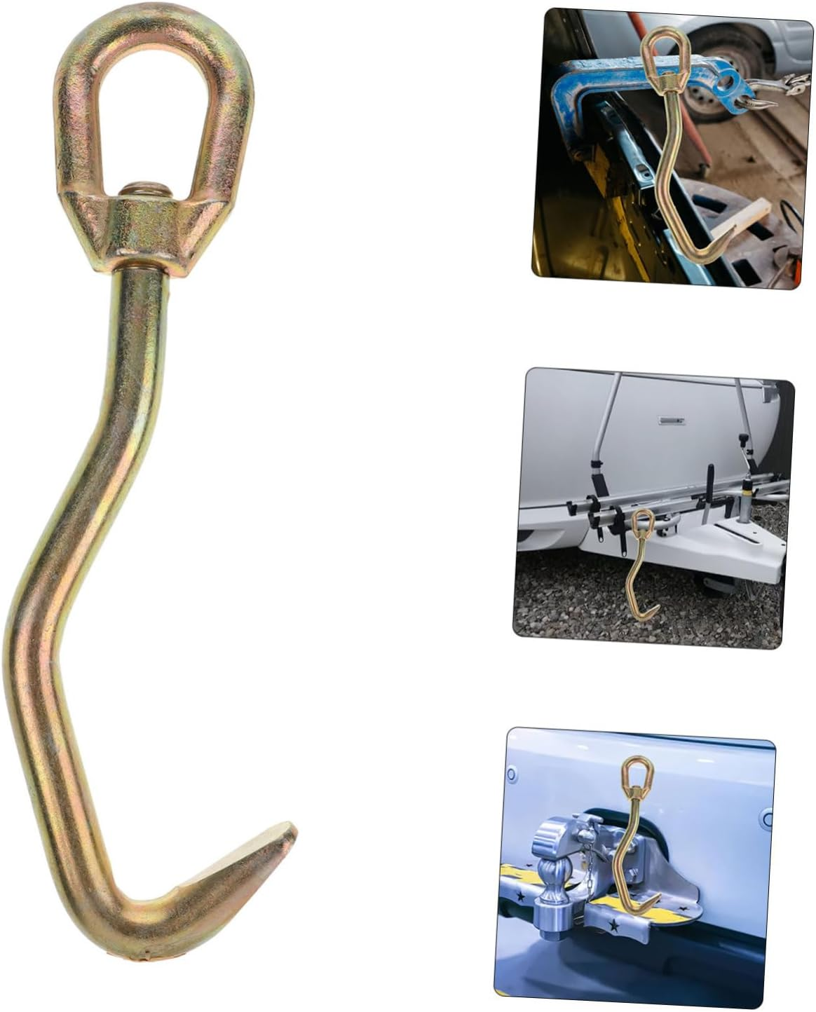 EXAOMBLE Auto Body Dent Puller Hook Sheet Metal Repair Tool Mini Triangle Clamp Snake Locking Head with Flat Hook for Automotive Body Fabrication and Dent Removal Equipment image number 4