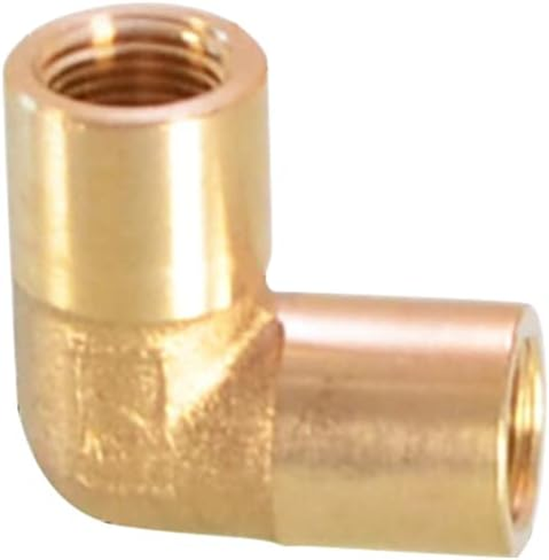 Threaded Fittings Brass Pipe, 90 Degree Elbow Connector Brass Hose Barb Fitting, BSP Thread Pipe Oil Gas Elbow Fitting Coupler (3/8" Male X 3/8" Male) image number 6