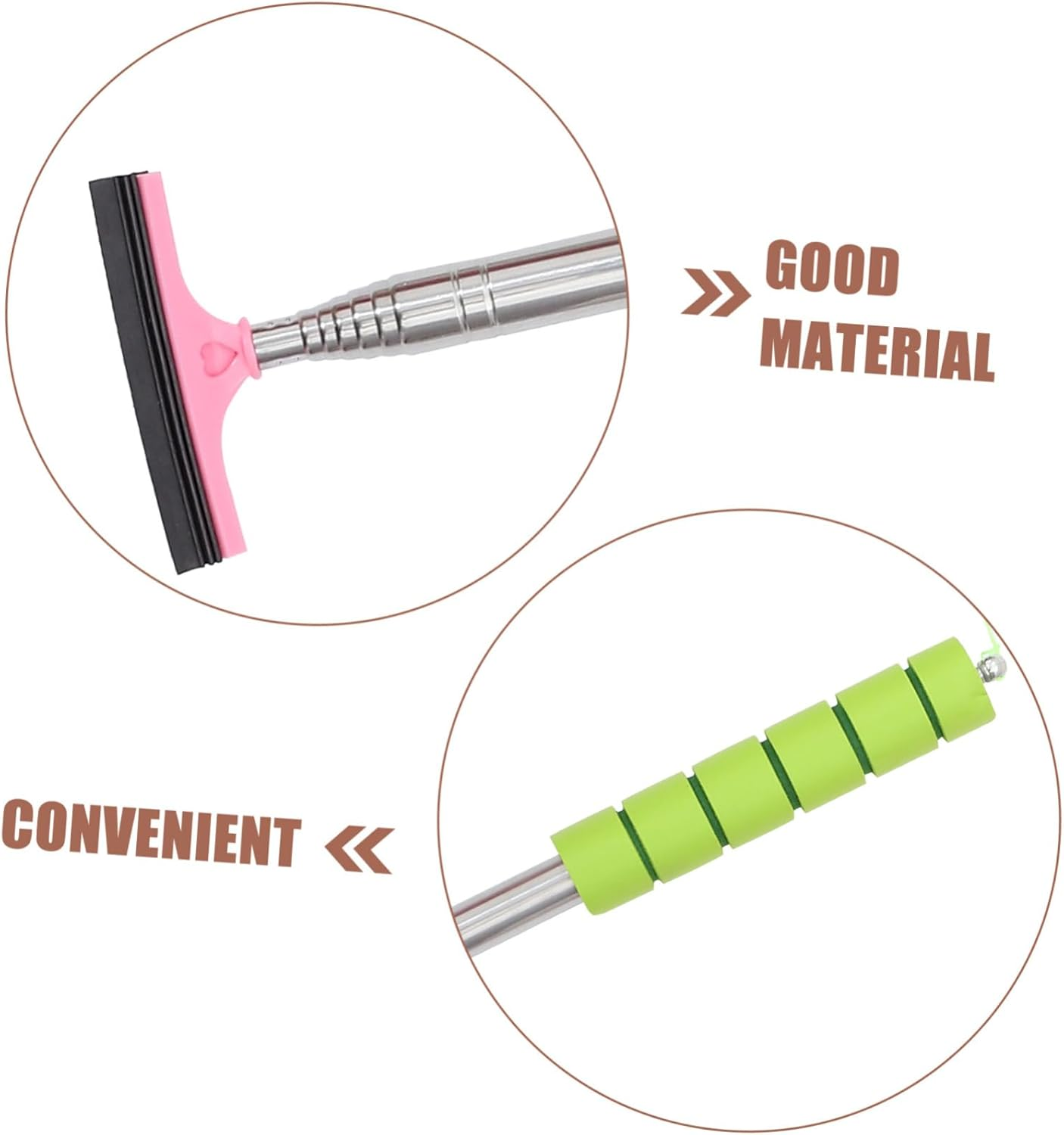 BESTOYARD Car Mirror Squeegee 3Pcs Retractable Mini Windshield Cleaner Tool Set for Automotive Glass Cleaning and Rearview Mirror Care, Portable Door and Window Wiper Kit image number 6