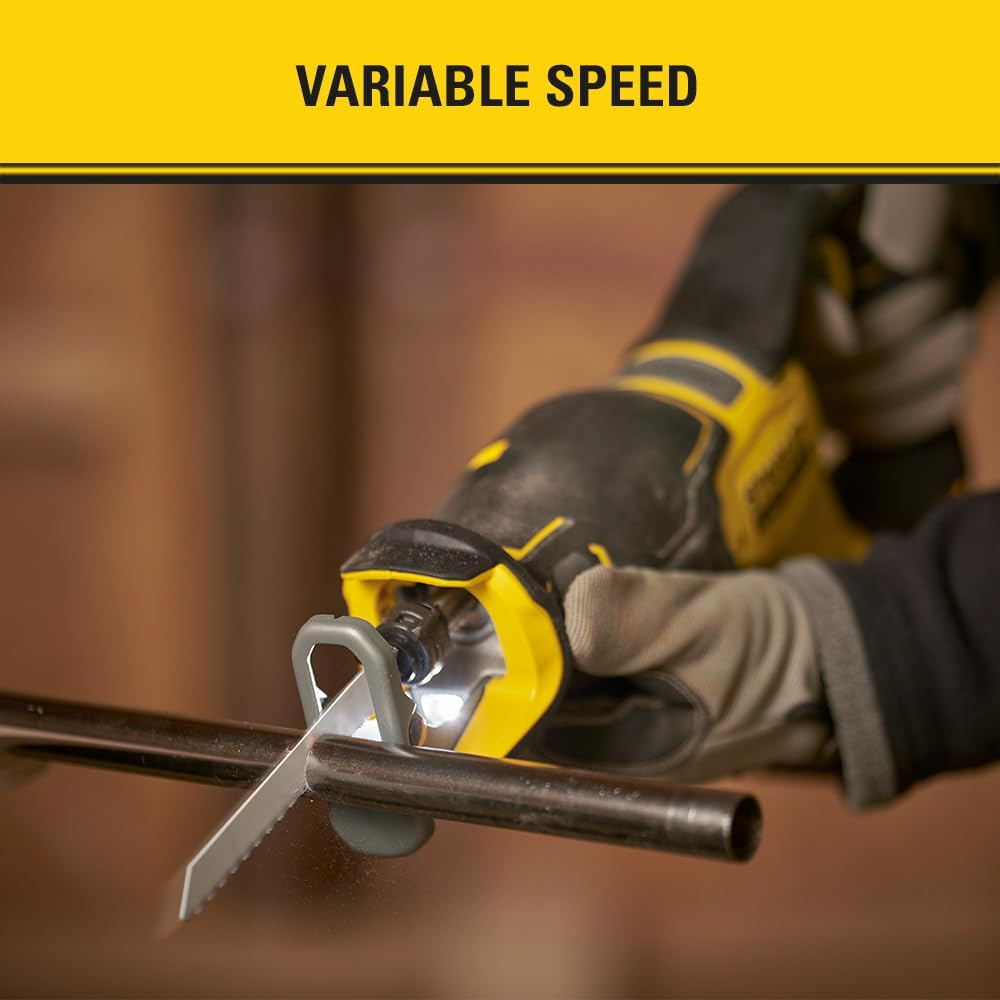 STANLEY FATMAX V20 | 18V Brushless Reciprocating Saw - Brushless Motor Delivers up to 3,200 SPM, 2-Speed, 29Mm Stroke Length, LED Work Light, Saw Only