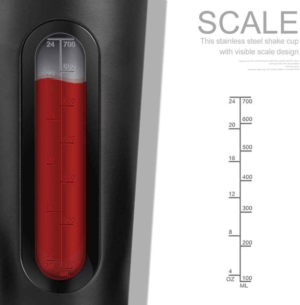 700Ml Sport Water Bottle Protein Stainless Steel Milkshake Shaker Drink Cup AU Rose Gold image number 4