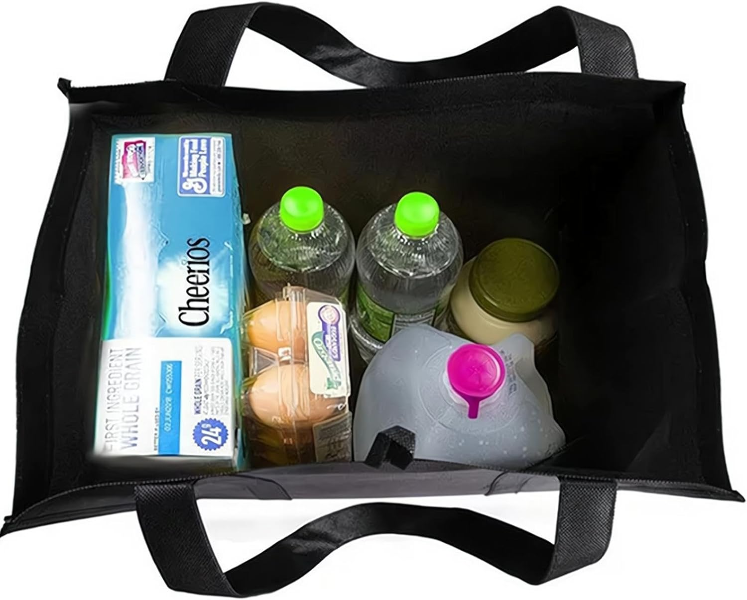 REGODI 12 Pack Reusable Grocery Bags, Eco-Friendly Foldable Shopping Bags with Long Handle - Heavy Duty Durable Produce Bags for Groceries image number 5