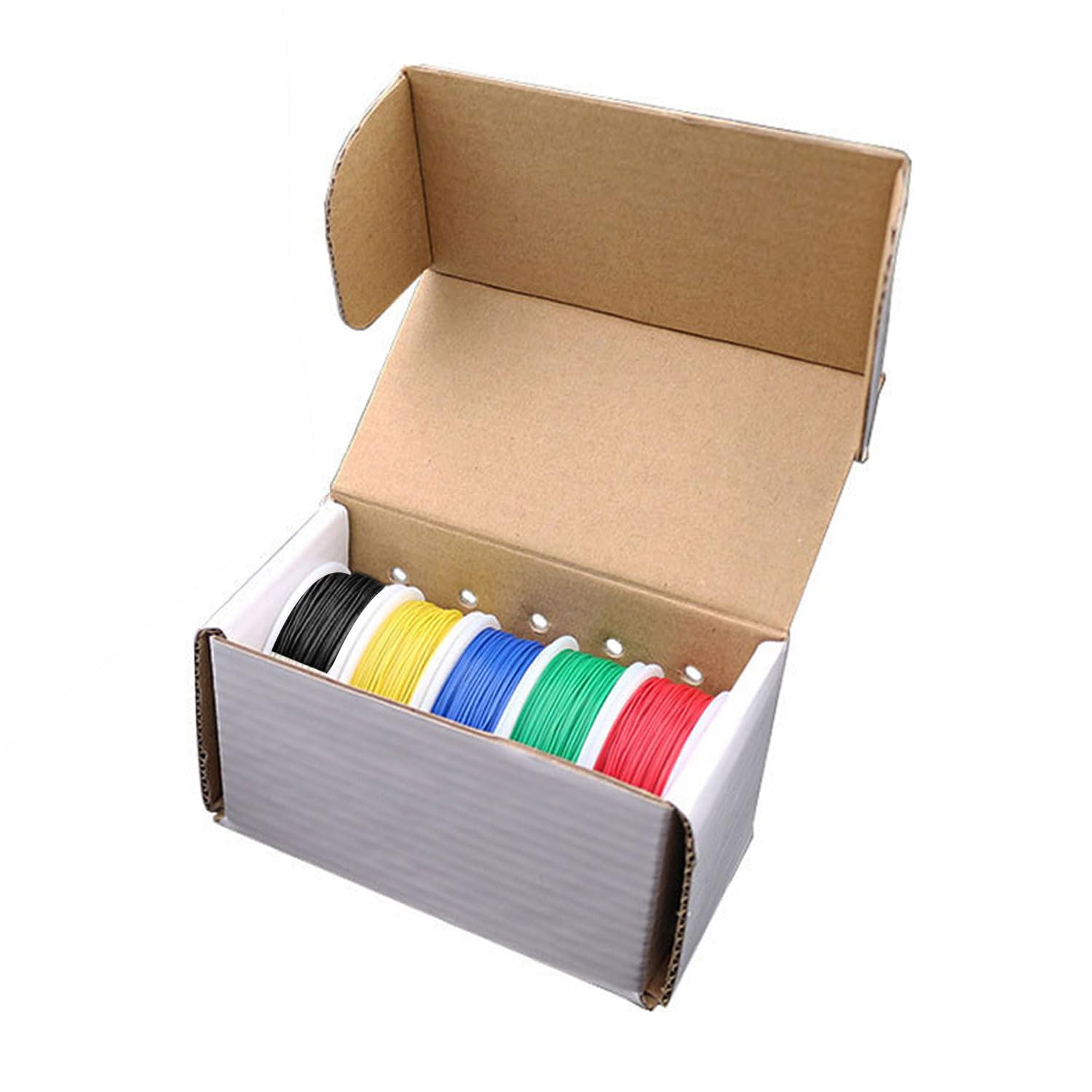 30AWG Flexible Tin Plated One Core Copper Wire Test Cable DIY Electrical with Silicone Surface Highly Stranded for Hobby Projects image number 3