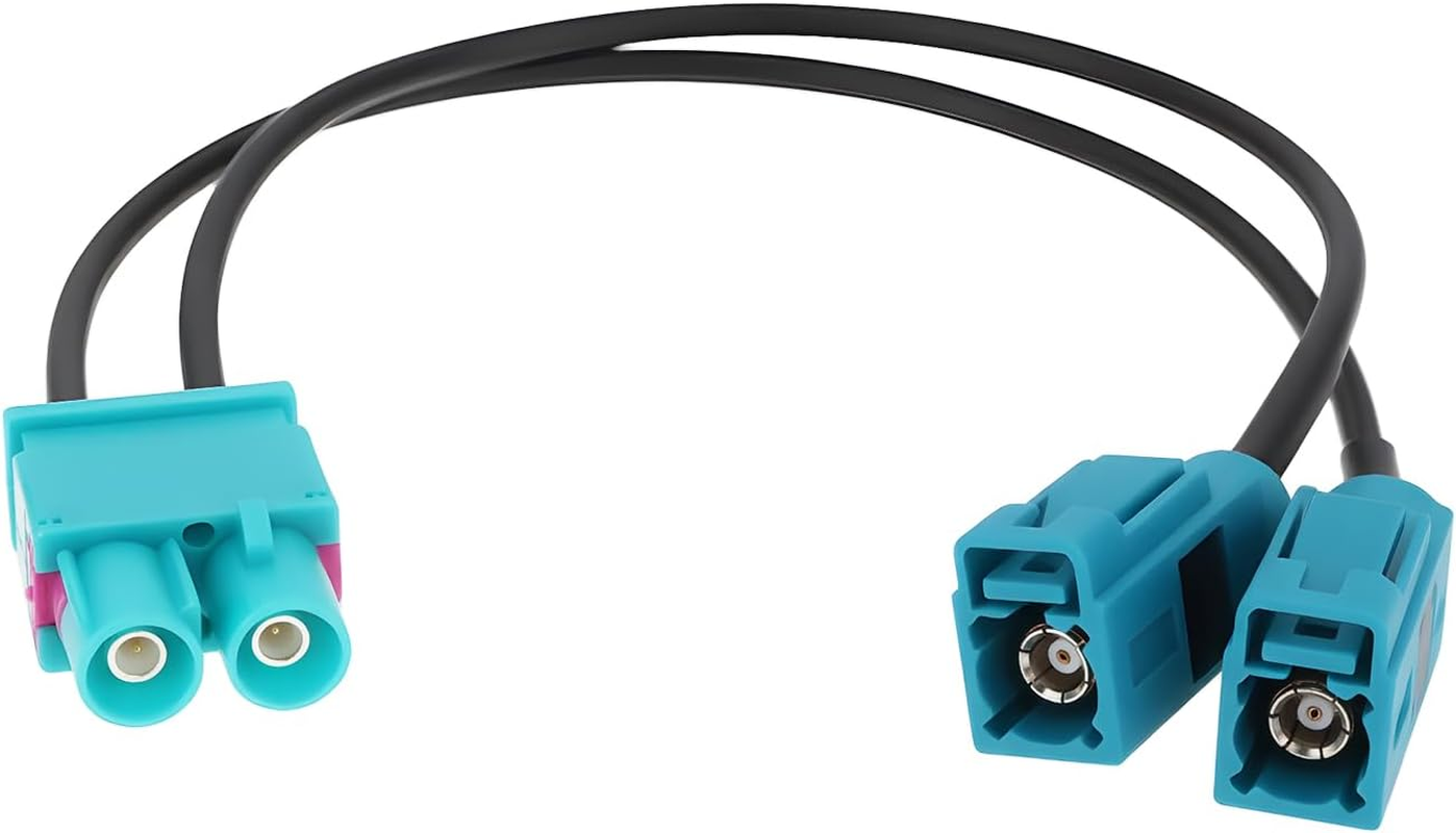 Emagtech Car Radio Antenna Adapter Cable Dual FAKRA(Z) to 2 FAKRA Compatible with VW Compatible with Audi since 2008 image number 5