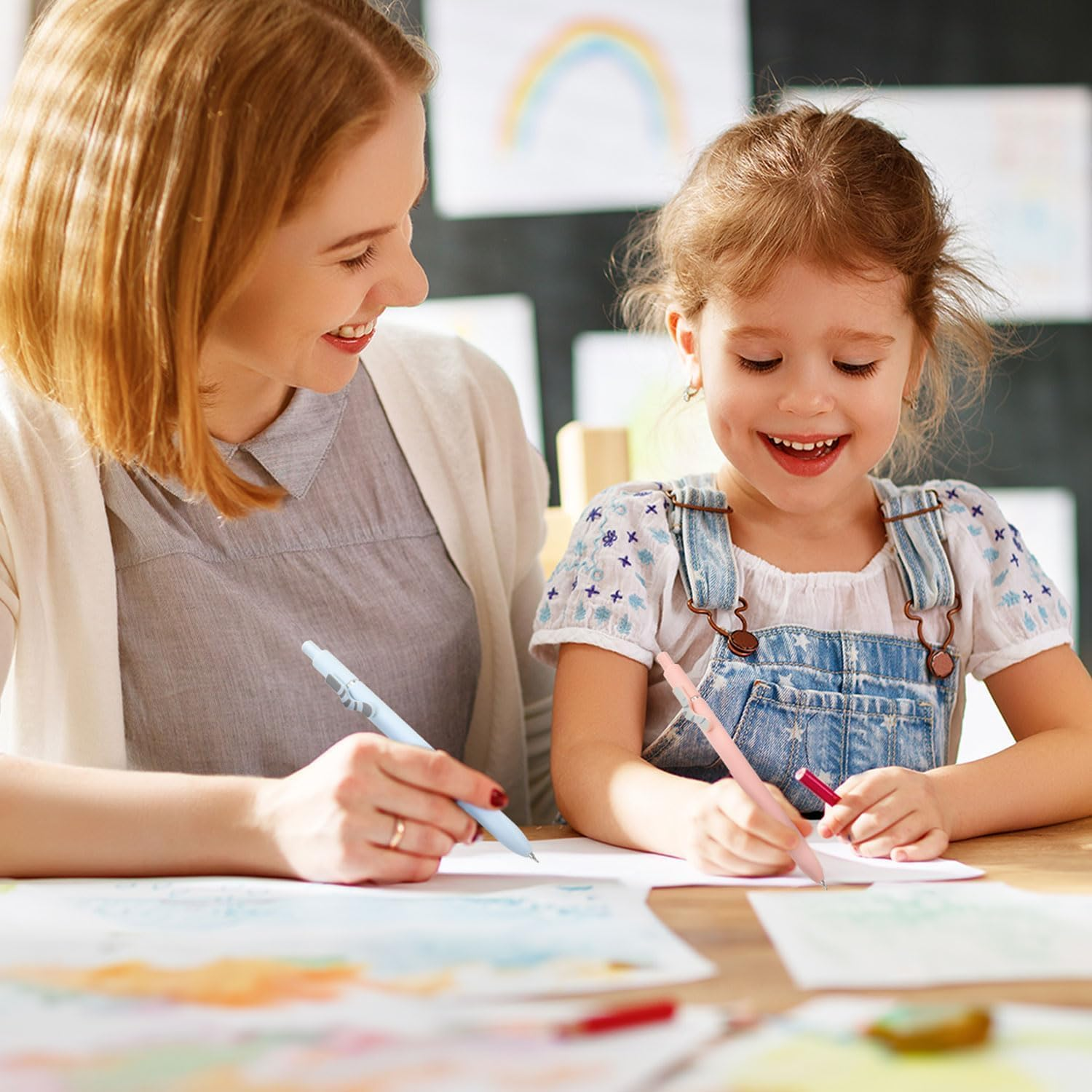 KAPASKI Cat Gel Pens,4Pcs 0.5Mm Quick Dry Black Ink Fine Point Smooth Writing Pens, High-End Series Ballpoint for Journaling Note Taking, Cat Lover Gifts for Women image number 1