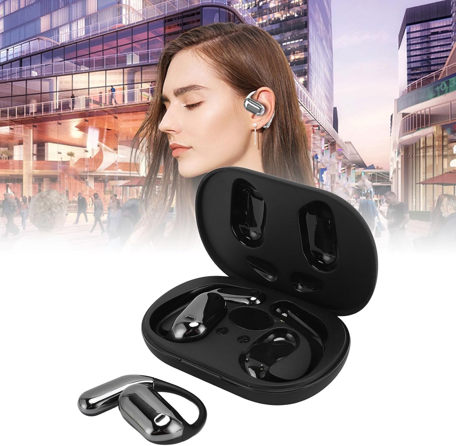 Bone Conduction Earphones, Ear Hook Design, Wireless, Waterproof, for Sports, Running, Fitness, Outdoor Activities image number 6