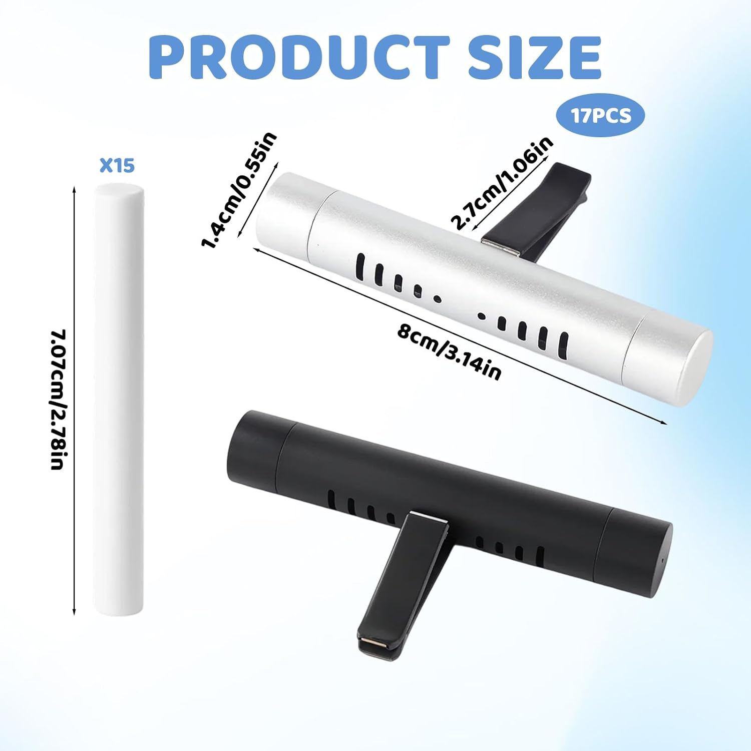 2 Pcs Car Diffuser, Glasshouse Car Air Freshener with 15 Scent Refills,Vent Clips, Long-Lasting Car Scent, Car Perfume Air Freshener, Essentials for Fresh and Pleasant Ride image number 3