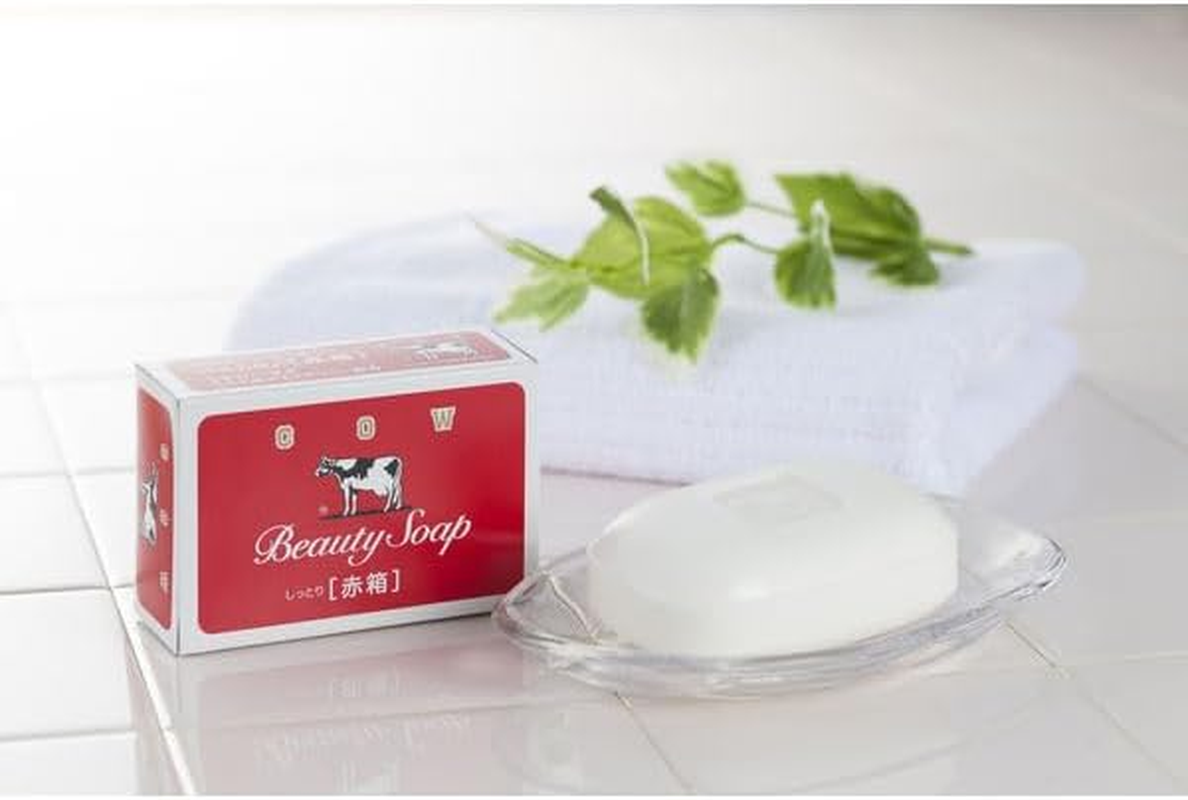 Cow Brand Beauty Soap, Moist Type - Red Box, 90G X 3 Pieces (Pack of 1) image number 1