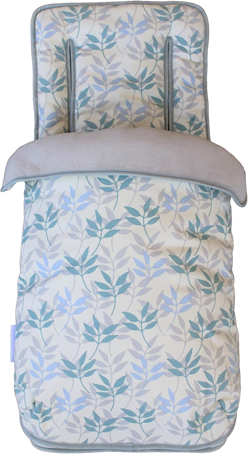 Keep Me Cosy&trade; Footmuff + Pram Liner 2 in 1 Set (Infant) - Pastel Leaf image number 3