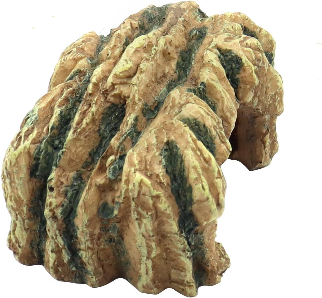 NUZAMAS Turtles Fish Hide Cave Fish Hiding Cave Aquarium Decoration Terrarium Stone Hideaway Natural Habitat Ornament for Turtle Gecko Spiders Frogs Lizards image number 5