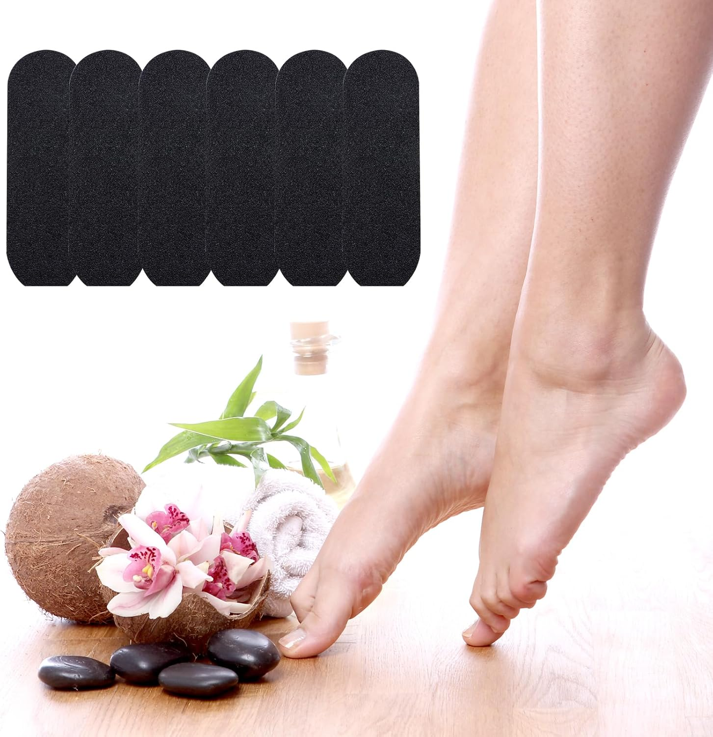 VEGCOO Pedicure Files Refill Pads Callus Remover, Pack of 55 Pedicure Files Refill Set for Removing Dead Skin, Shower and Pedicure (Large 100) image number 1