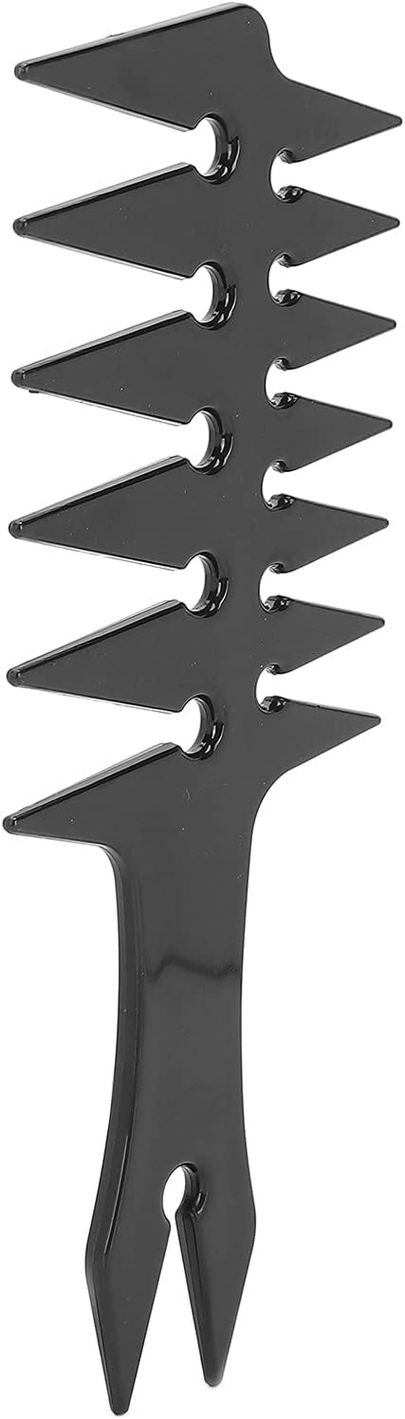 Jiawu Double -Sided Hair Comb Retro Design Hairdresser Comb for Men for Portable Use Absurd 1 X Hair Ideal for Use (Black)