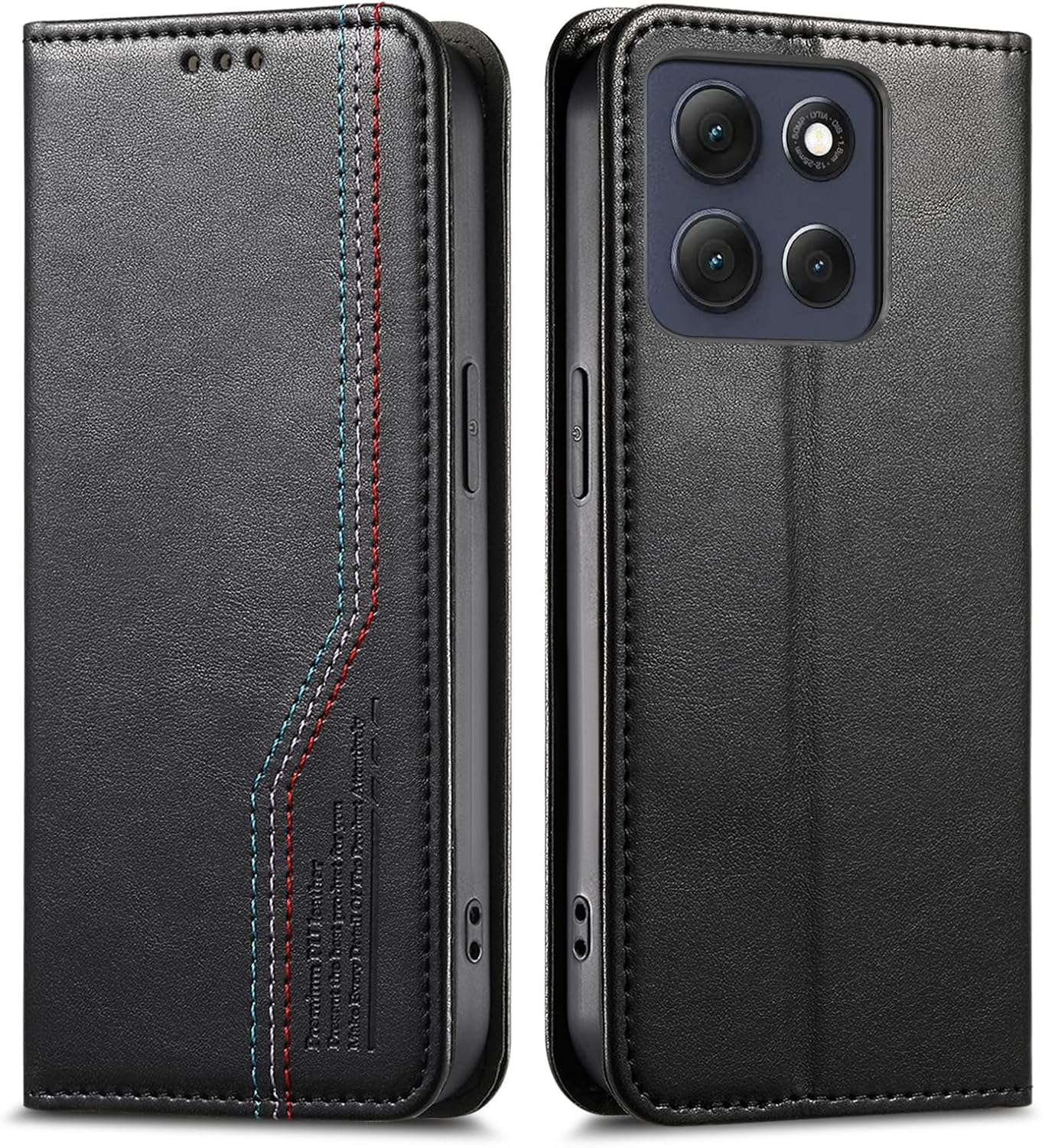 GOKEN Case for Motorola Moto G86 Power - Premium PU Leather Flip Mobile Phone Case with Card Slot & Stand Function, Shockproof Protective Case, Silicone Inside, Magnetic Closure, Green