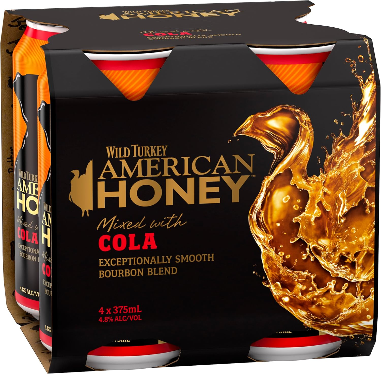 American Honey and Cola Can 375 Ml (Pack of 4) image number 2