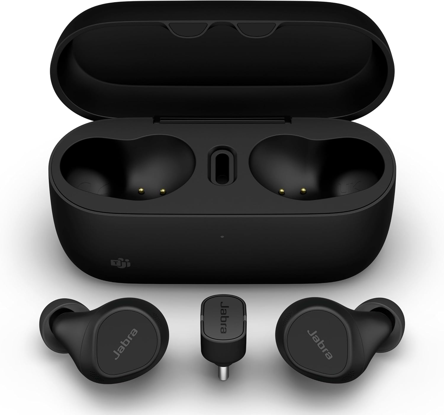 Jabra Evolve2 Buds - Wireless Earbuds - Noise Cancelling Bluetooth Earphones with Mic + ANC - Teams Cert - Water Resistant Ip57-20M Range - 33Hr Batt - Optimized 4 AI - True Wireless Ear Buds USB C image number 3