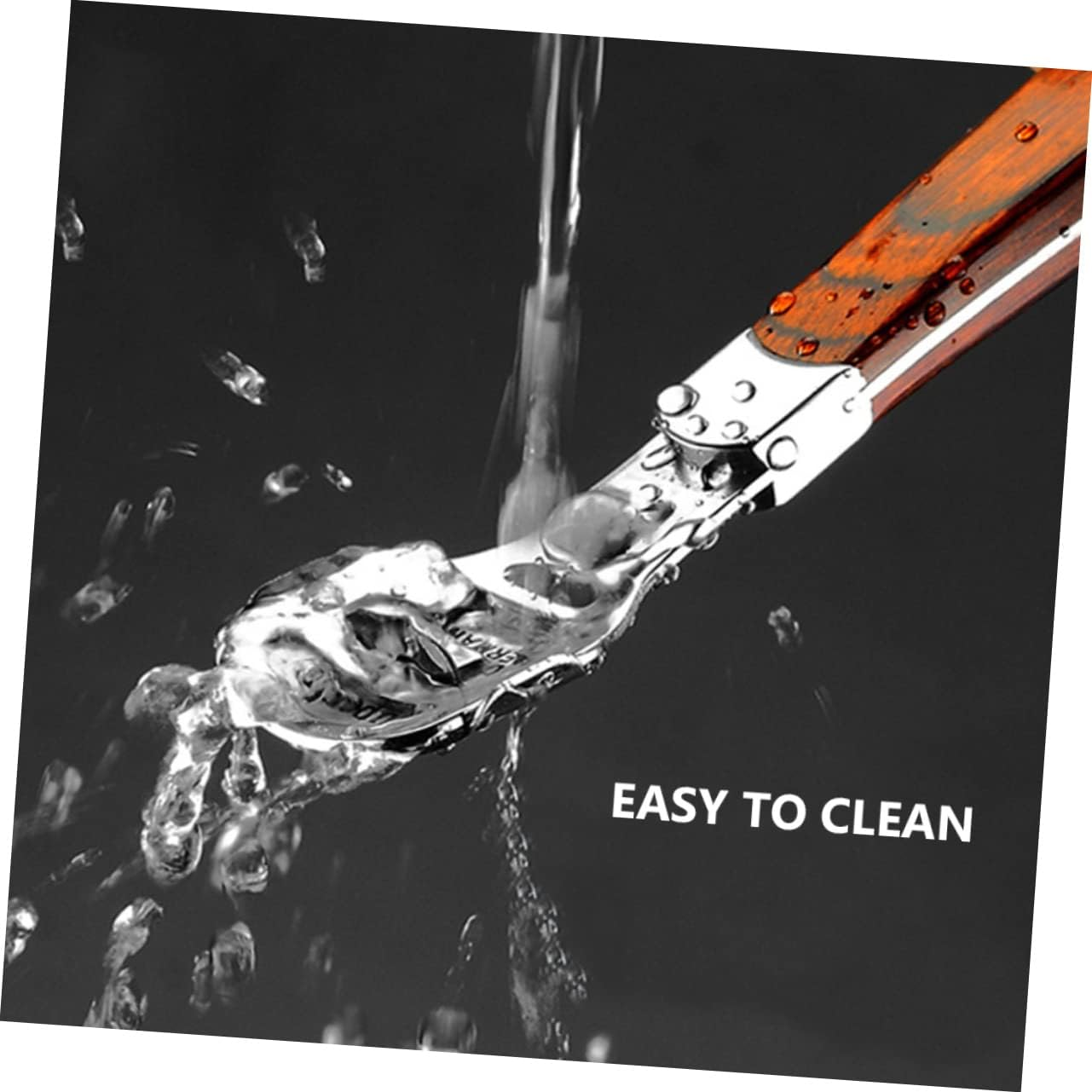 Baluue Stainless Steel Foot File Scraper Set (3 Pieces) Dead Skin Remover Callus Remover Tool Pedicure Kit for Men and Women Sturdy Easy to Use Comes in Assorted Color Wooden Box image number 3