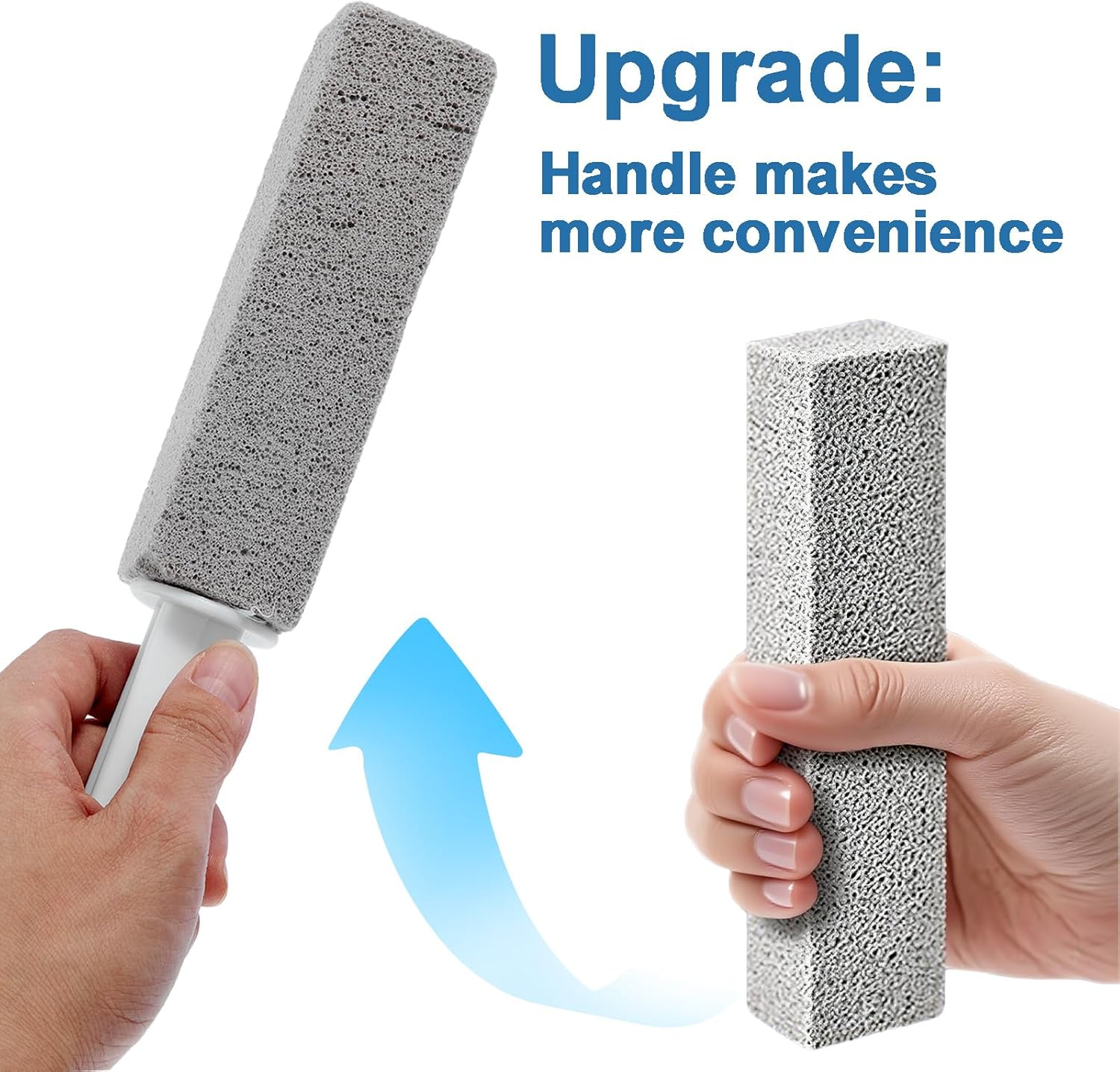 3 Pack Cleaning Pumice Stone for Gas Stove Grates & Top, Pumice Stone Cleaner for Oven with Extra Long Handle, Remove Water Rings and Stains