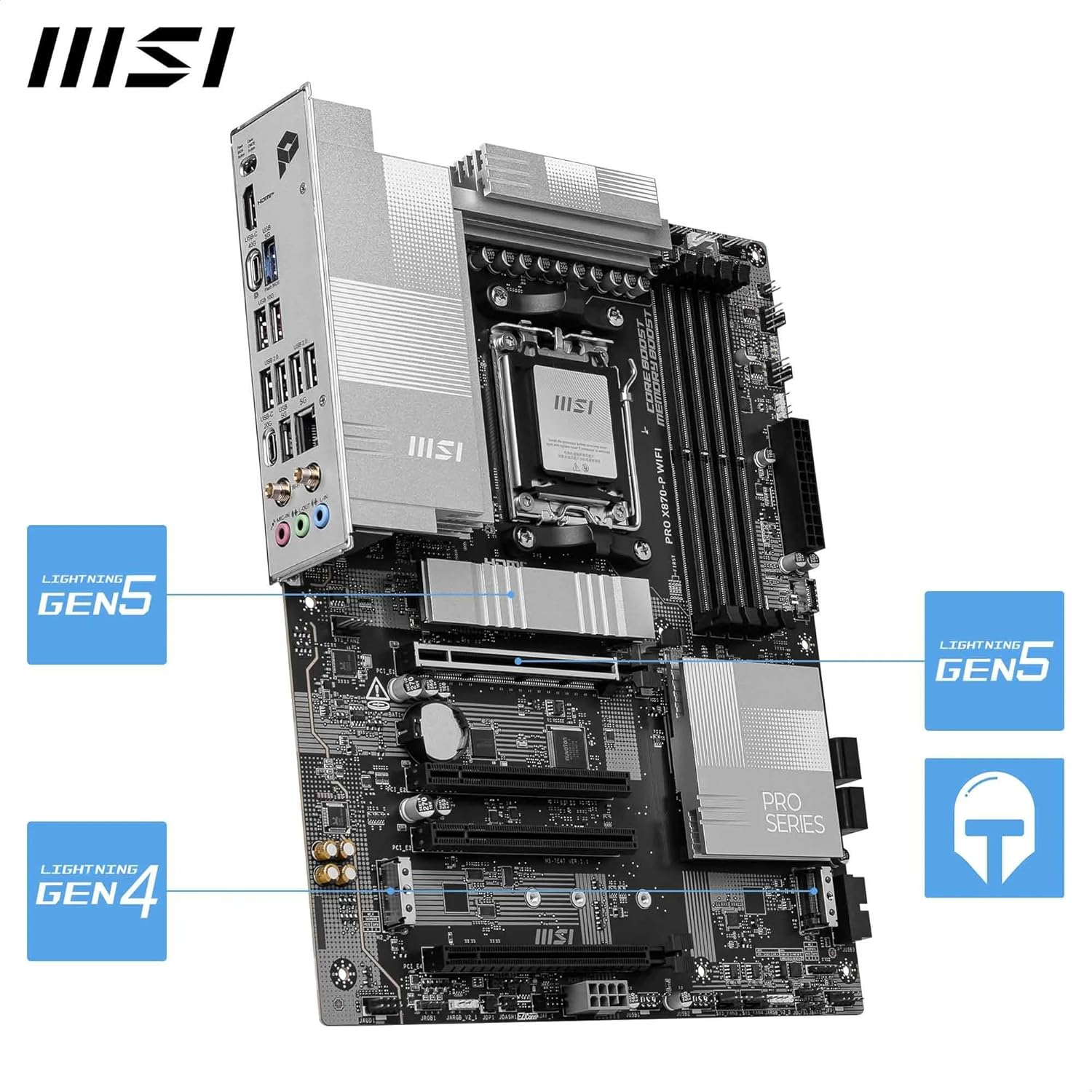 MSI AM5 ATX PRO X870-P WIFI DDR5 Motherboard image number 3