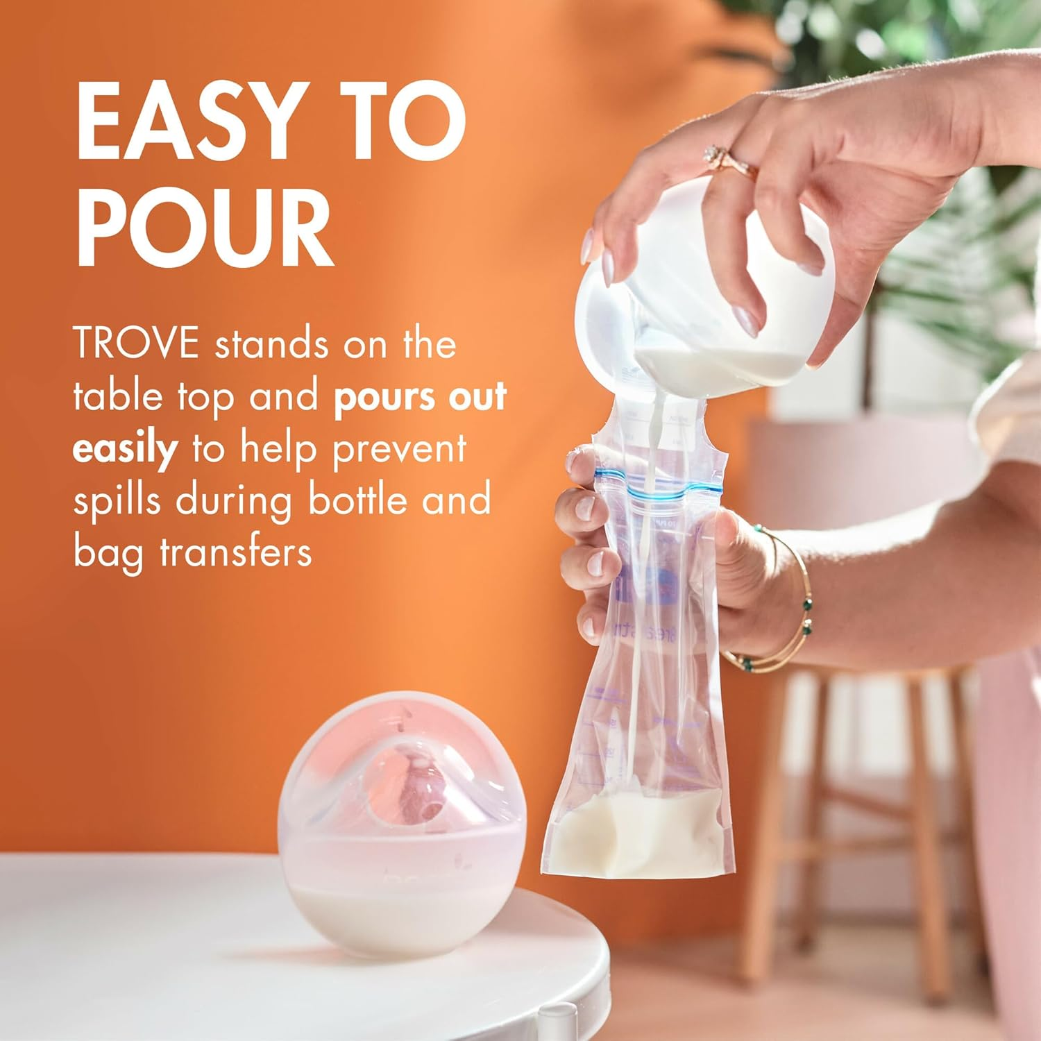 Boon TROVE Silicone Manual Breast Pump with Travel Pouch - Hands Free Breast Pump - Passive Breast Milk Collector Shell for Newborns - Breastfeeding Essentials - 2 Count Clear B11531 image number 5
