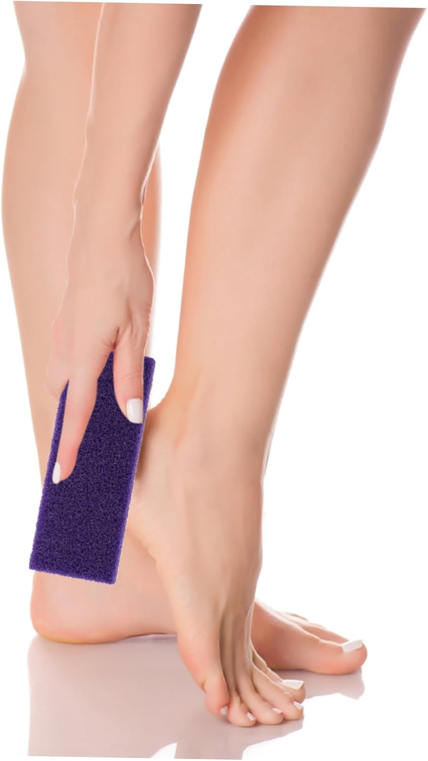 SHERCHPRY 2Pcs Pumice Stone Foot Care Exfoliator Tool Callus Remover Dead Skin Scrubber for Smooth Feet Portable Purple image number 6