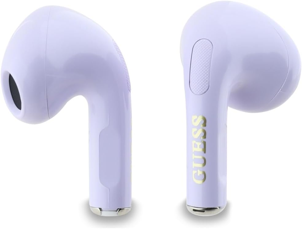 CG Mobile Guess TWS Headphones Glossy Effect Printed Classic Logo & Charm (Lavender)