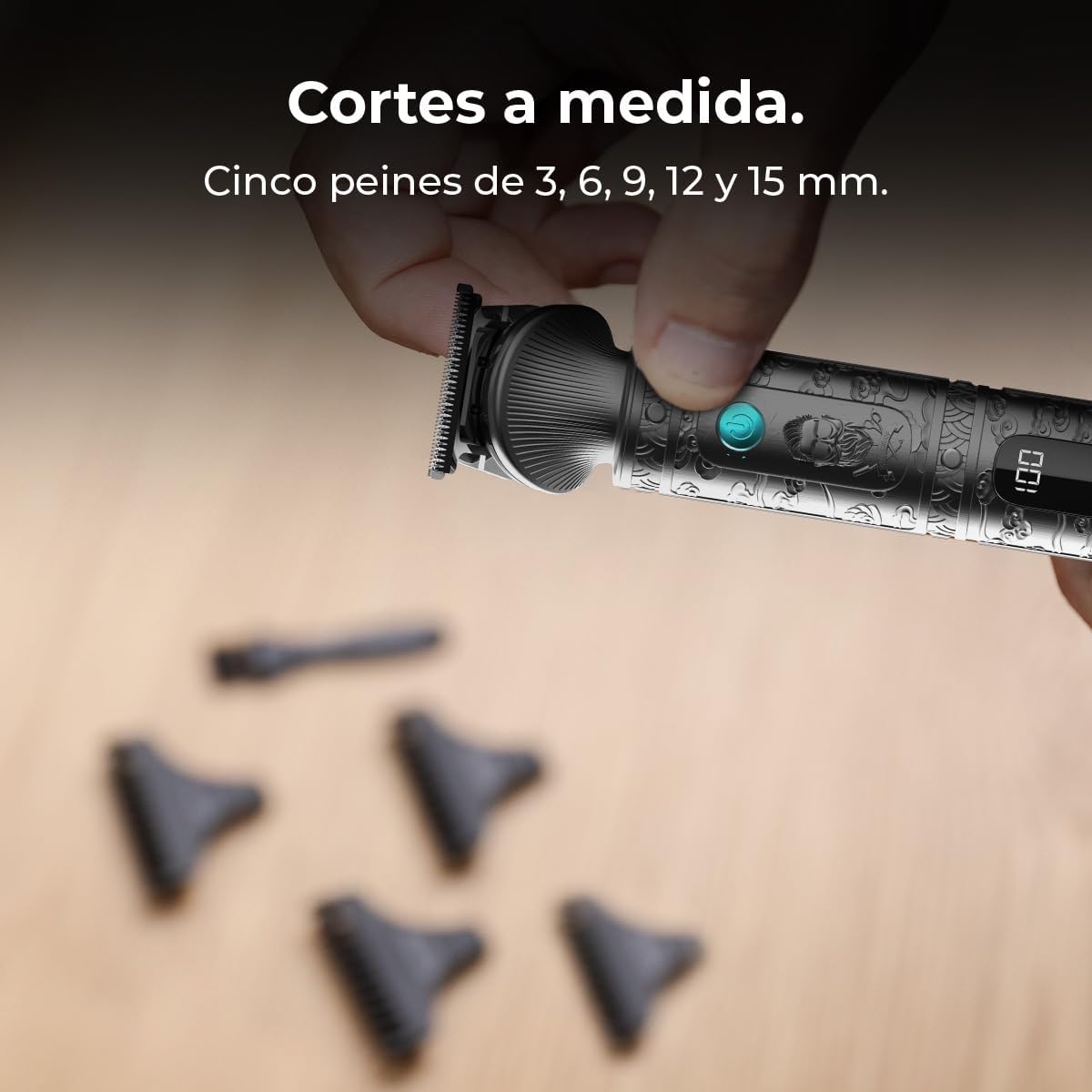 Cecotec Precisioncare Samurai Profiling 6 in 1 Multifunction Professional Shaper for Nose and Body, Autonomy 150 Min, Combs 3-15 Mm, Precise Profiling, Storage Base, Display image number 5