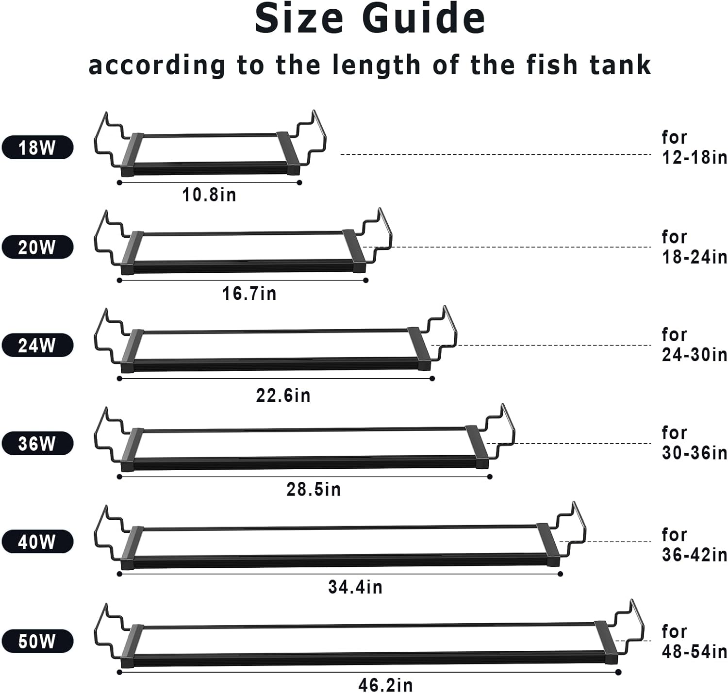 60Cm 35W 24/7 LED Aquarium Light,Fish Tank Light,Auto on off Daylight/Moonlight/Ocean Blue Light with Timer Controller Dimmable and DIY Mode,Extendable Brackets for 24"-31" Freshwater Planted Tank image number 3