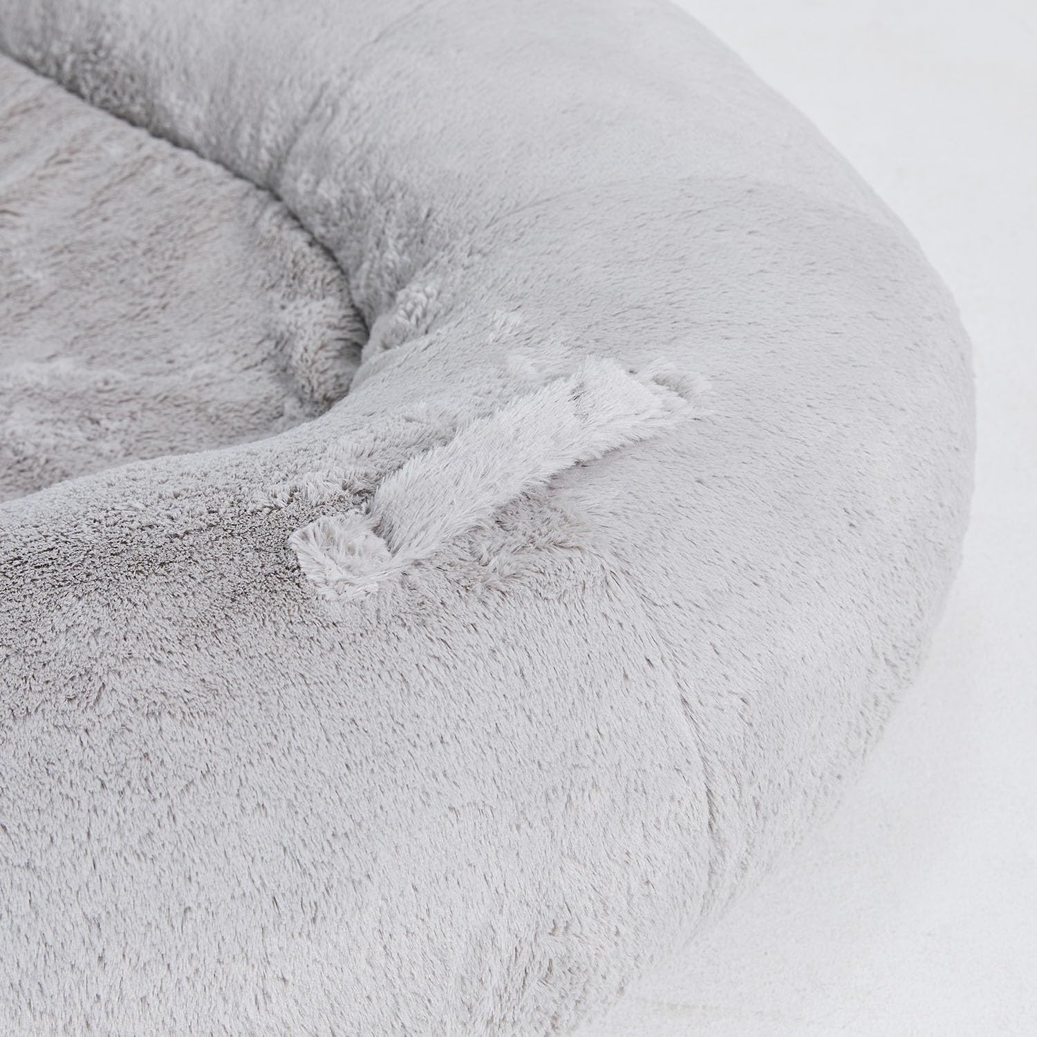 Fond + Found Large Human Dog Bed Fluffy Faux Fur Bean Bag Bed Nap Bed for Pets&Adults with Memory Foam, Floor Mat, Human Sized Foldable Pet Bed, Removable Washable Fur Cover image number 3