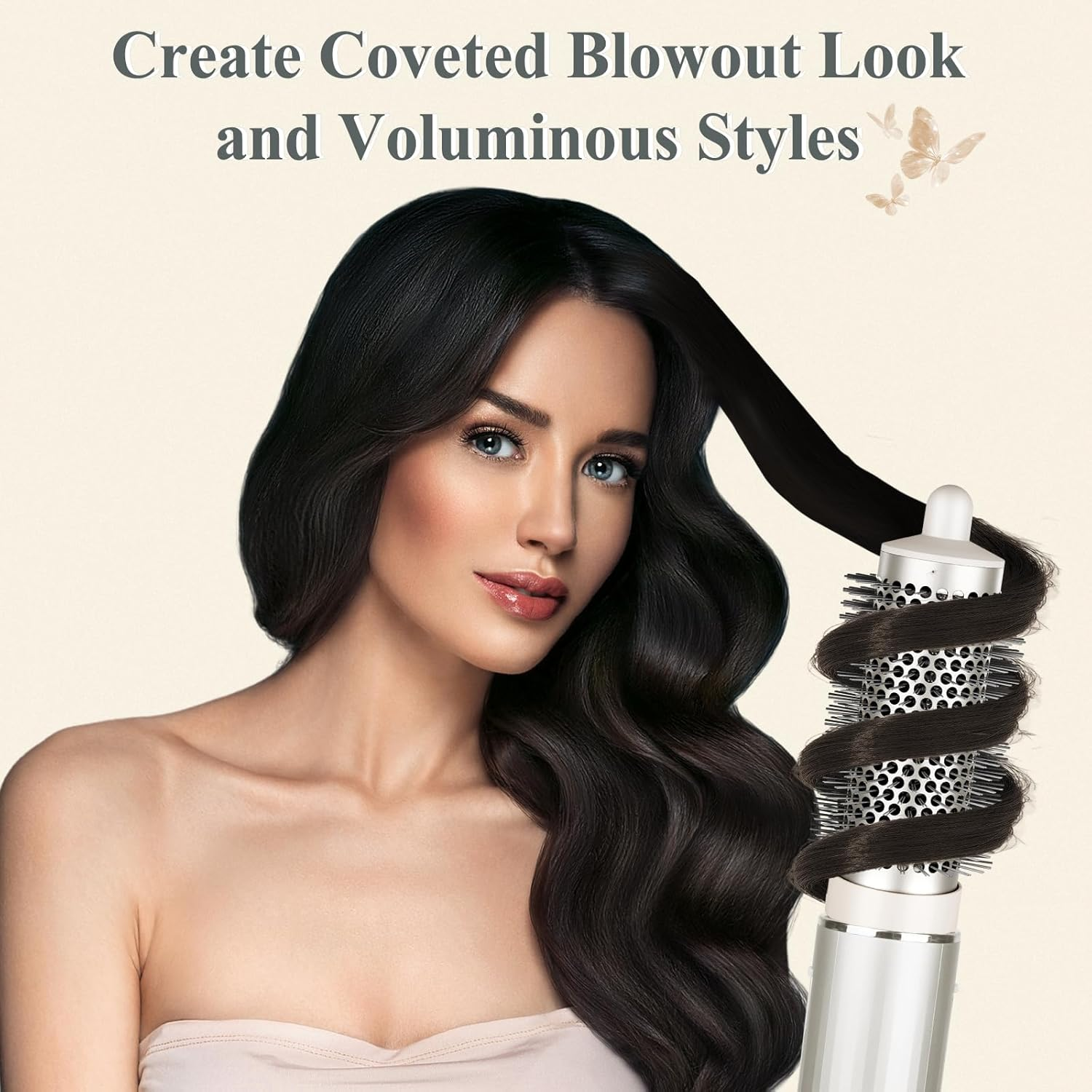 AFDD round Brush Attachment for Shark Flexstyle Accessories, Normal round Volumizing Brush Hair Styling Tool for Straight, Wavy, Curly, and Coily Hair image number 1