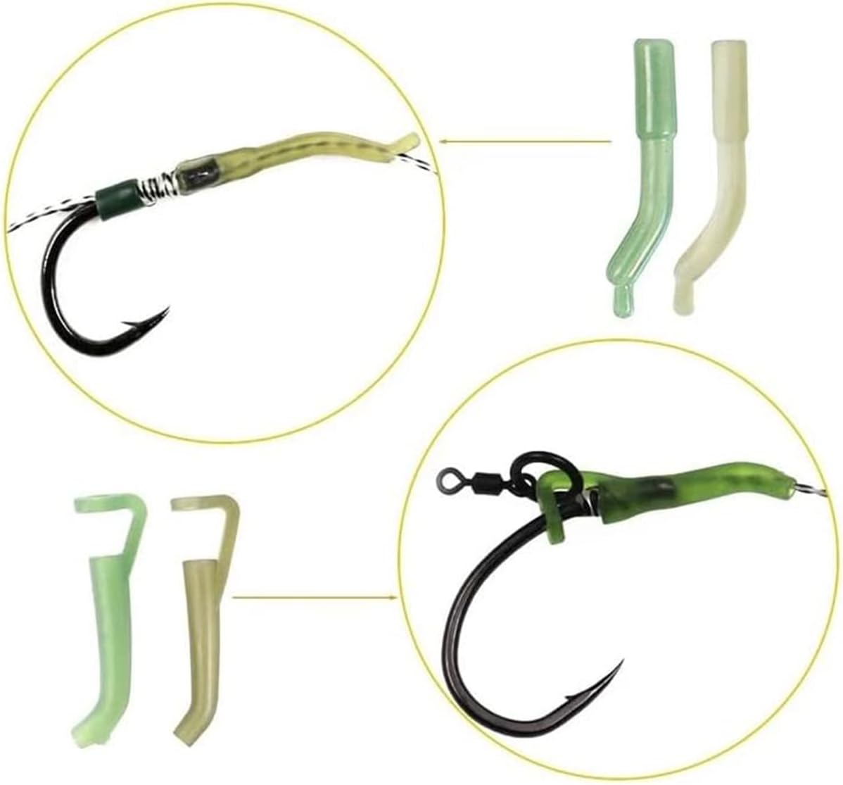 AIMALL 420 Pieces European Carp Fishing Accessories Kit with Hooks, Bean Stoppers, Swivels, and Fishing Gear for Hooking, Rigging, and Tackle Organization image number 1