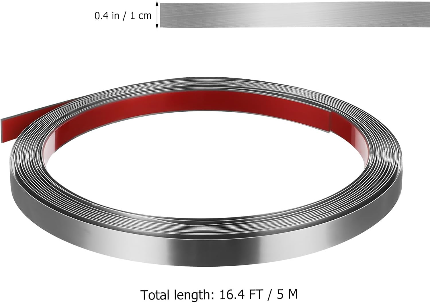 UKCOCO Peel and Stick Stainless Steel Wall Molding Trim 196.85 Inch Self Adhesive Ceiling and Wall Decoration Strip for Modern Home Improvement image number 4