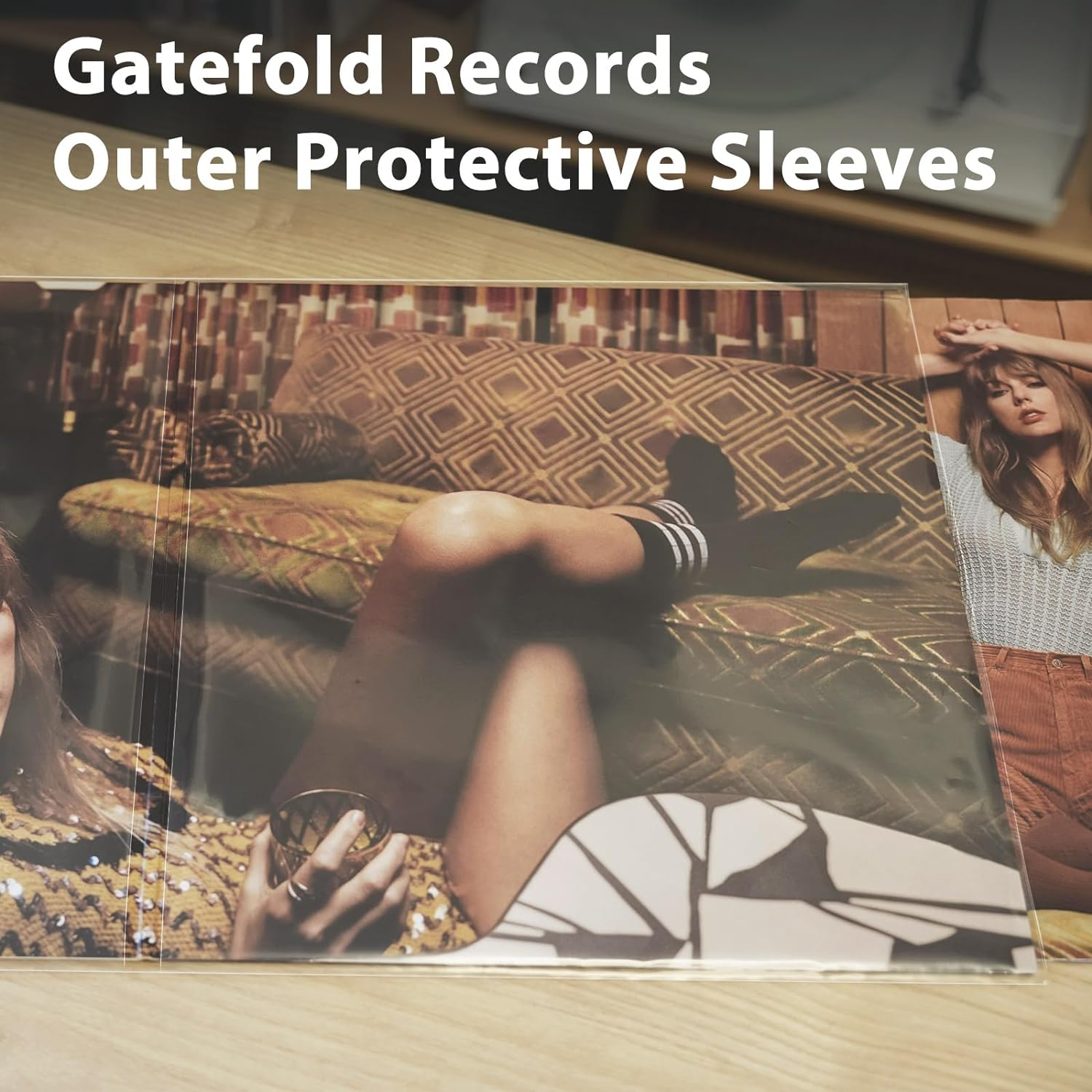 Gatefold Record Albums Outer Sleeves: Plastic Record Sleeves for 12-Inch Vinyl Storage 3 Mil Thick Clear Album Cover Protectors, 50P image number 6