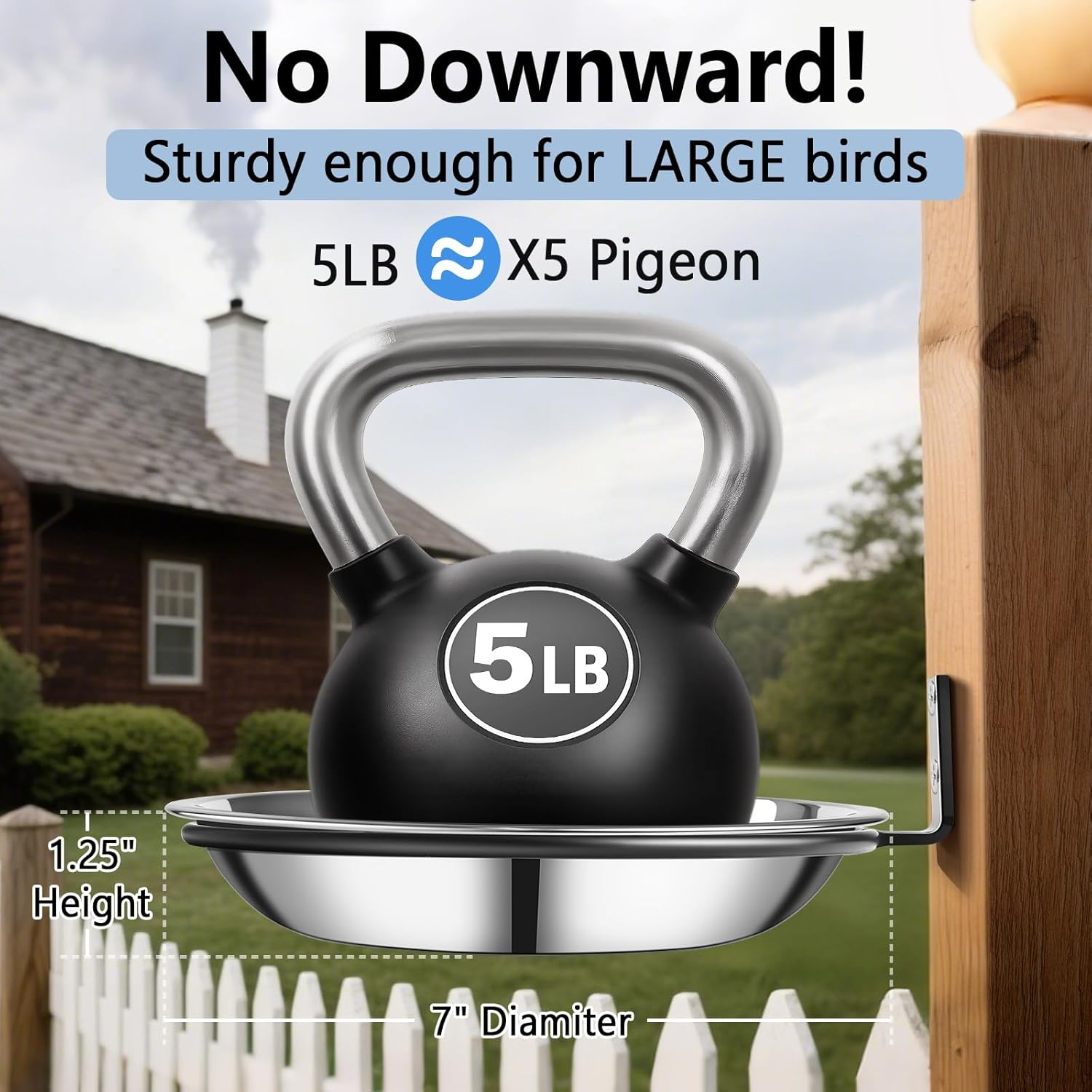 Crow Feeder Tree Mount, Stainless Steel Bird Feeder Tray Outdoor Wildlife Feeder Mount, Sturdy Corn Feeder for Crows and Squirrels &ndash; Perfect for Hunting and Bird Watching (2 Packs) image number 5