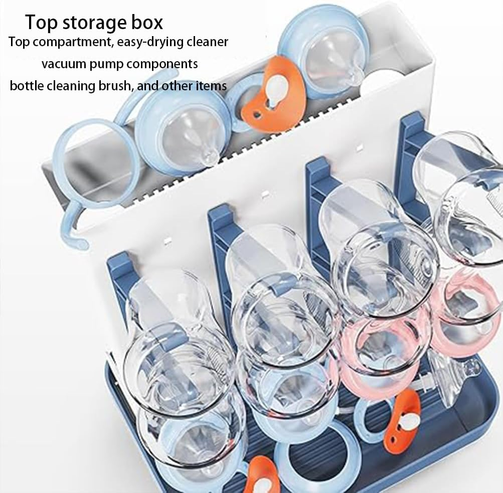 Bottle Drying Rack, Large Vertical Bottle Dryer Rack Holder, Baby Water Cup Drain Shelf, Water Cup Shelf for Bottles, Teats, Cups, Pump Parts and Accessories image number 1