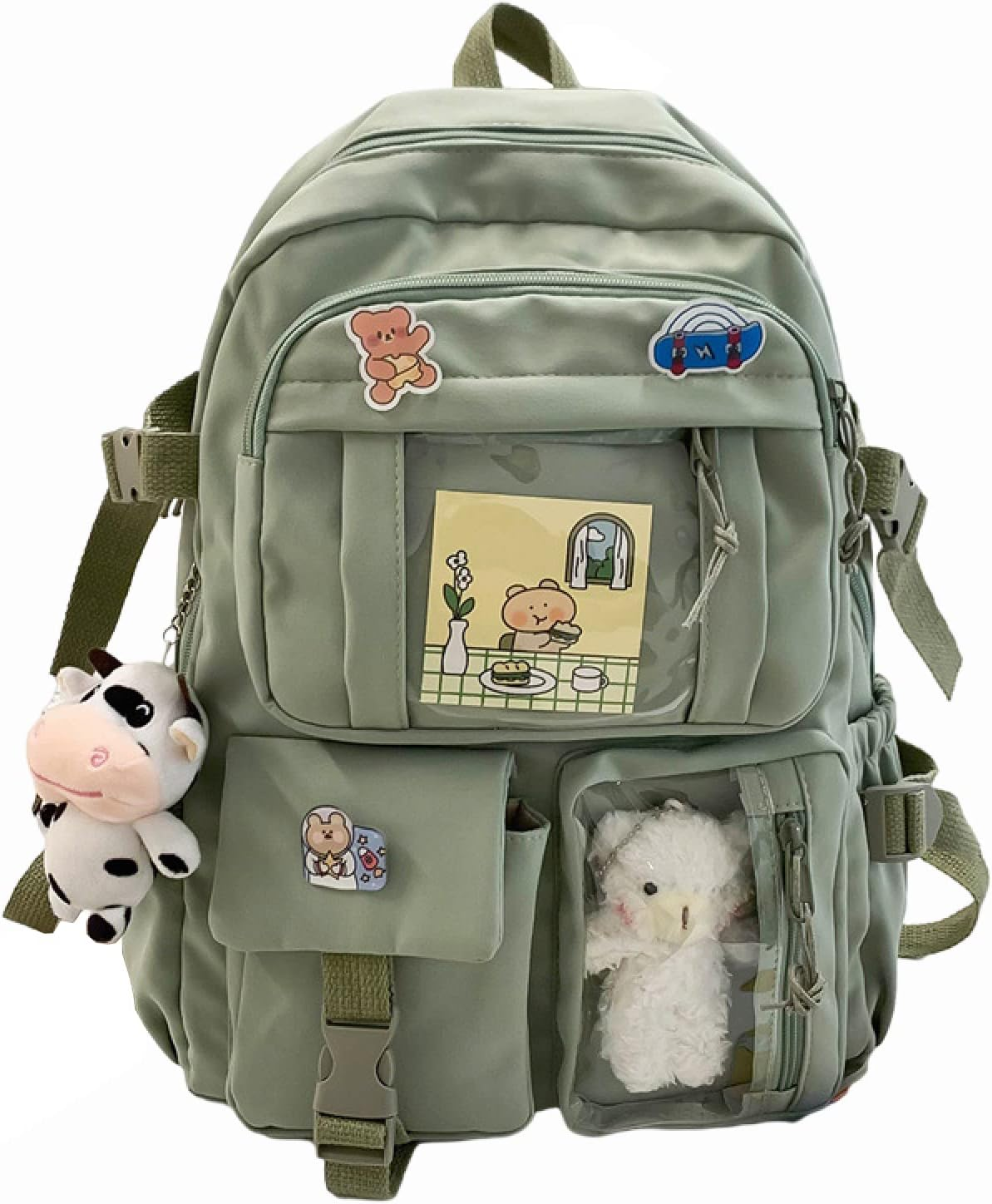 BXCNCKD Kawaii Backpack with Pins Kawaii School Backpack Cute Backpack Cute Kawaii School Backpack&hellip;