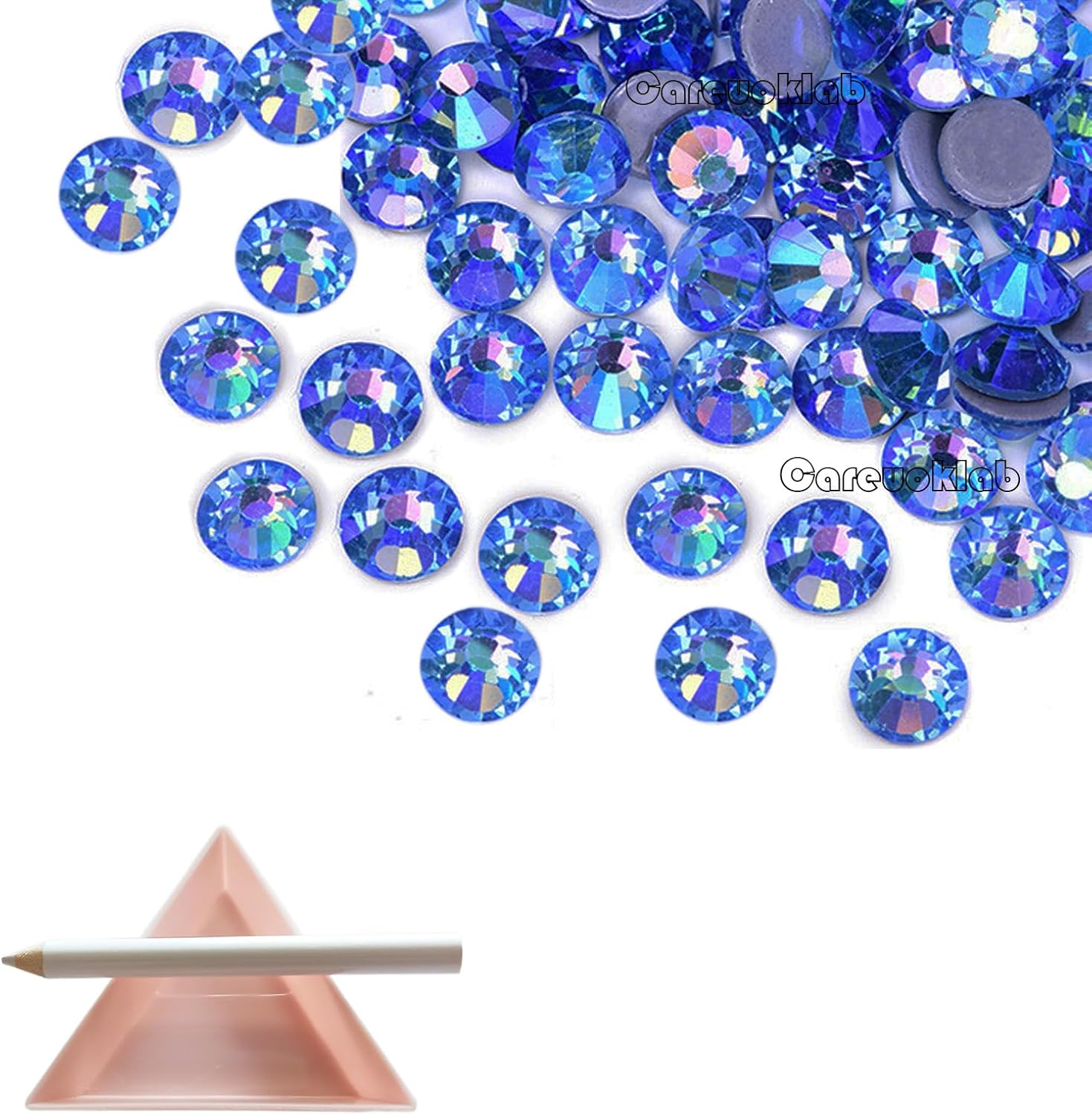 1440 Pack Hotfix Rhinestones, Careuoklab Flatback round Gems Glass Stones Crystal Rhinestones for Crafts Clothing Dance Costumes Shoes Bag Decoration (Red, SS20)