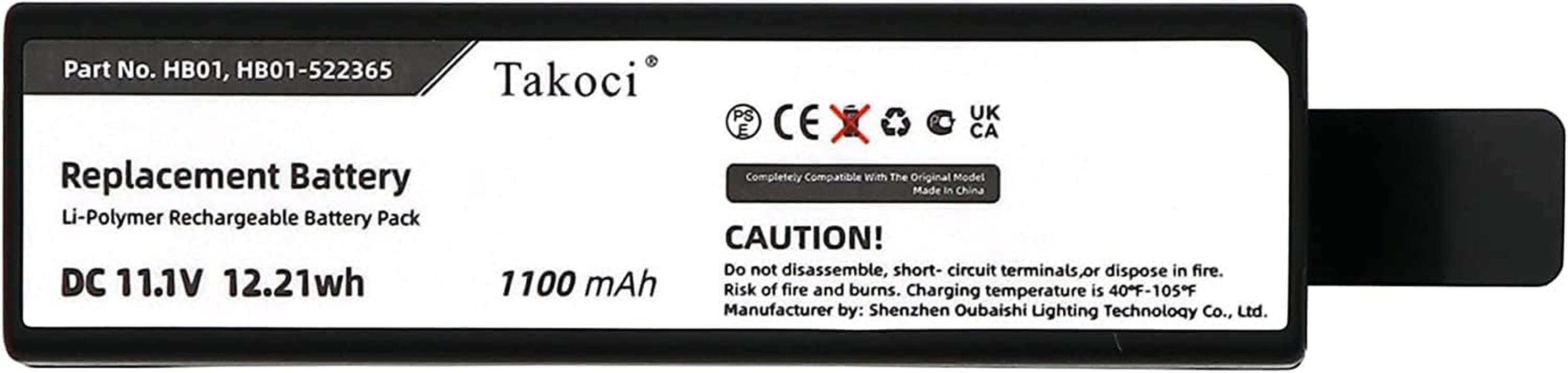 Replacement Intelligent Battery Compatible with Osmo,Osmo+Plus,Osmo Pro/Raw Osmo Mobile Gimbal Stabilizer, Zenmuse X3 X5 PN HB01/ Hb01-52236511.1V/1100Mah image number 4