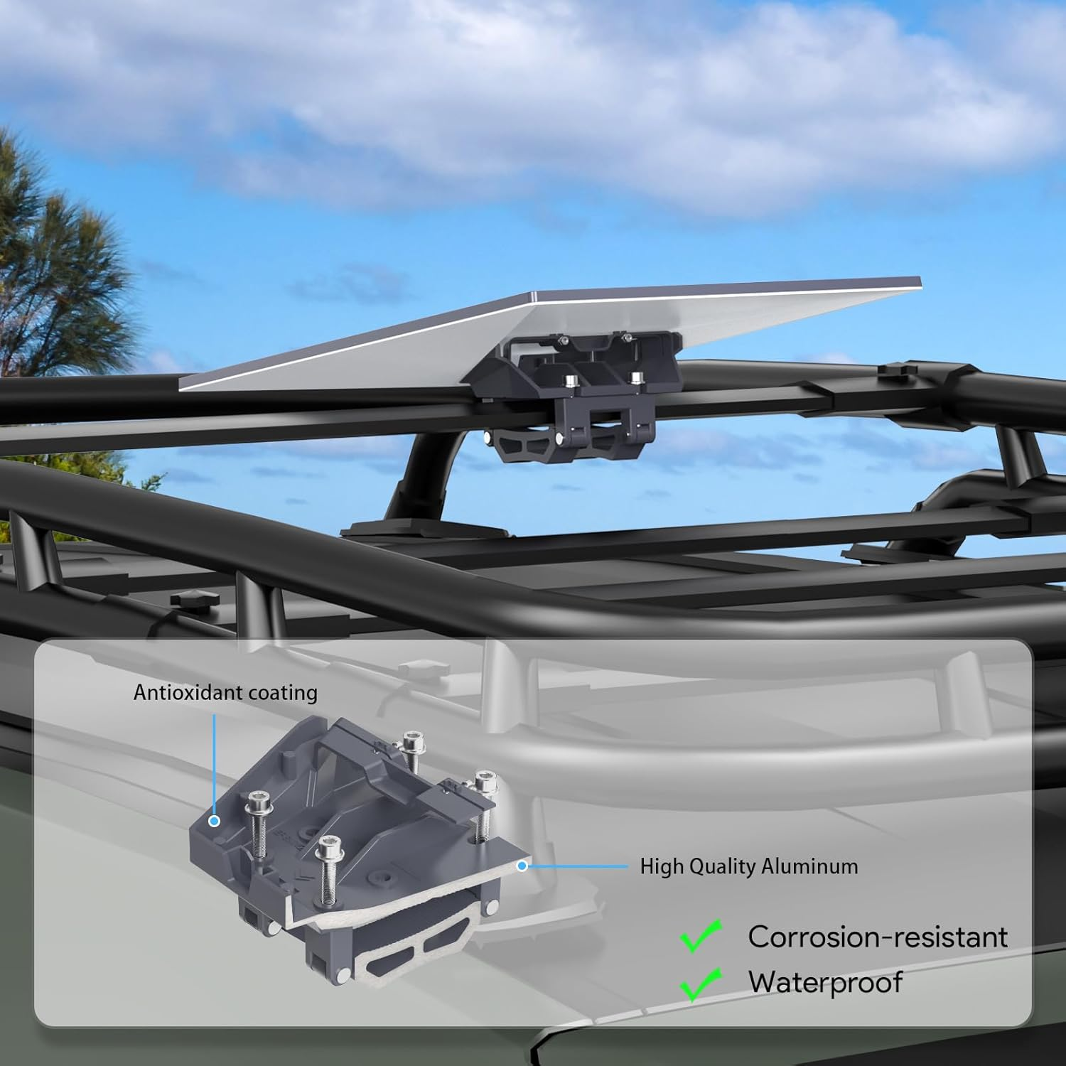 Starlink Gen 3 Mount Mobility, Starlink Accessories Semi-Permanent for Starlink Mount Gen 3, anti Theft Standard V3 Dish Flat Mounts for RV Vehicle Boat Truck Aluminum Alloy image number 2
