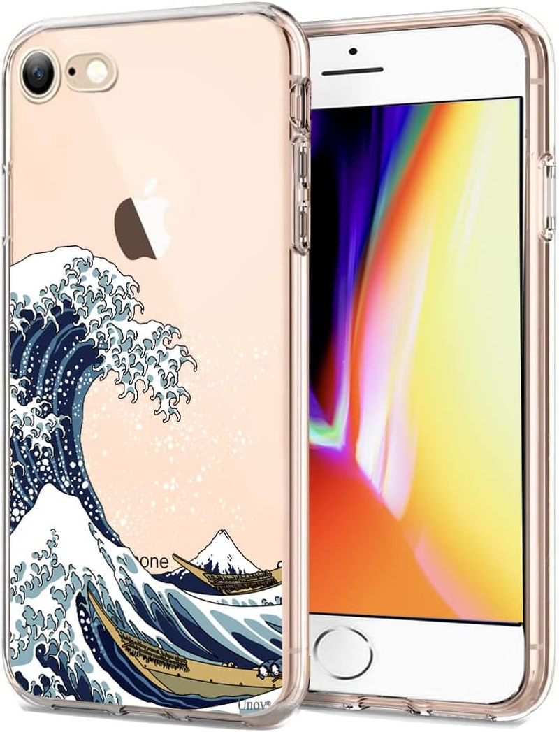 Unov Case for Iphone SE 3Rd (2022 Ver) Iphone SE 2Nd (2020 Ver) Iphone 8 Iphone 7 Case Clear with Design Embossed Pattern TPU Soft Shock Bumper Absorption Slim Protective 4.7 Inch (Sierra Mountains)