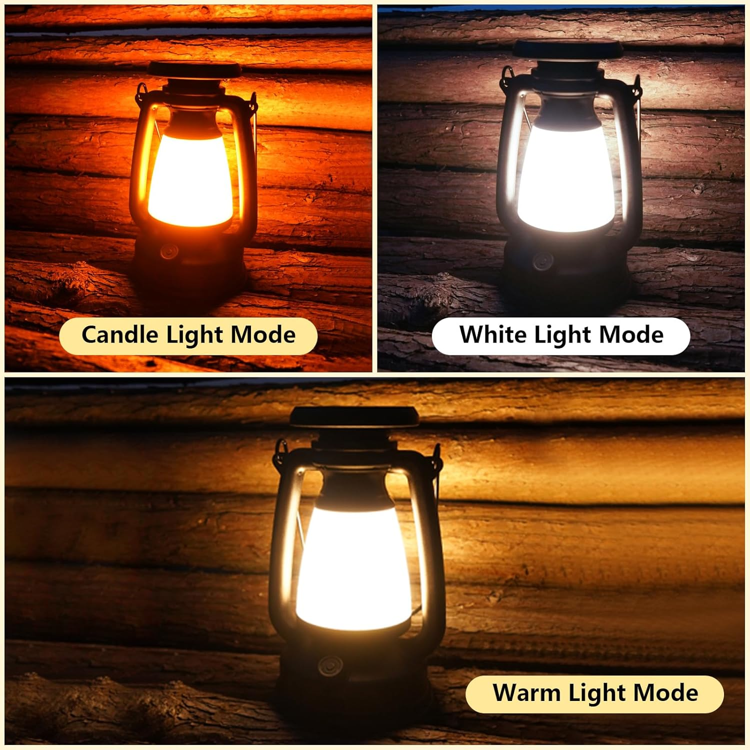 4000Mah Classic Solar-Powered Rechargeable Camping Lantern: Vintage Style for Hiking, Hunting, and Fishing. Brightness Adjustable and Eco-Friendly for Outdoor Adventures. (2) image number 5